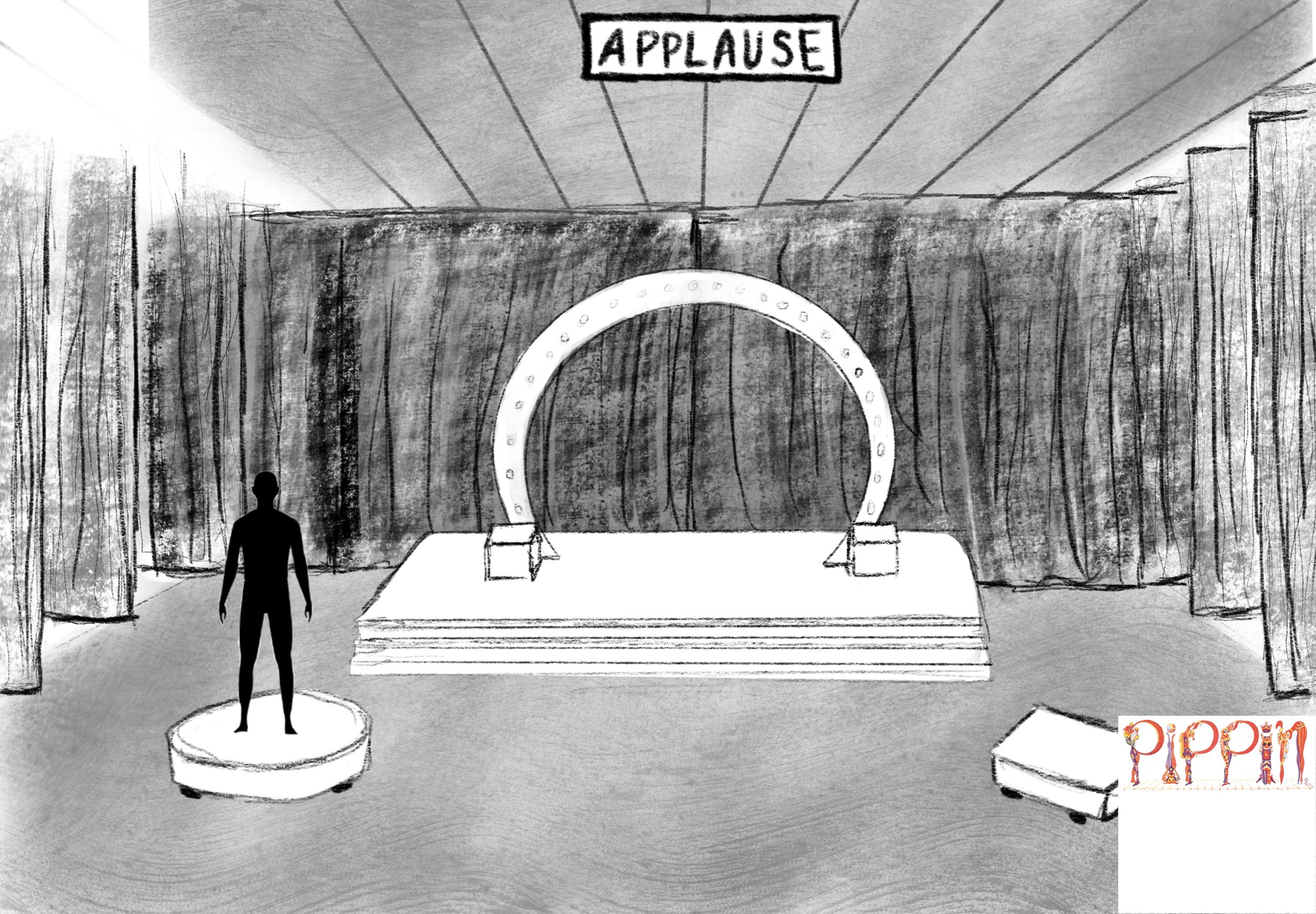 I always start with a quick sketch to visually lay out my main elements. This is where I play with shapes and levels. 