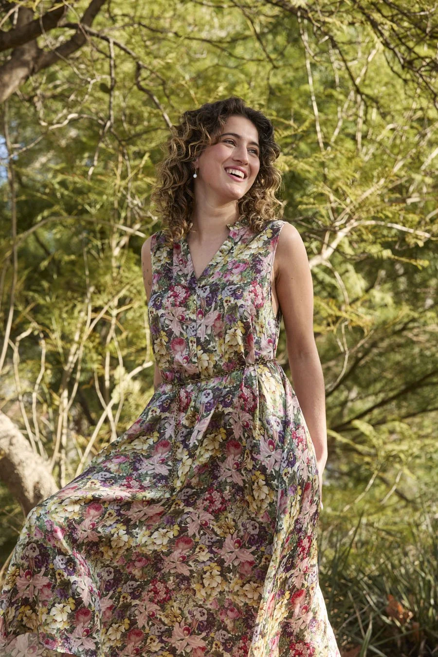 DTY00105 DAHLIA DRESS,
MODEL'S OWN BELT
