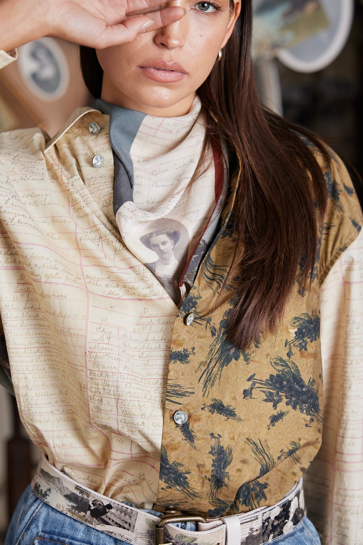 CIR0014 ARTWORKS SHIRT & SCARF COMBO, CIR0017 ARTWORKS BELT (BRASS BUCKLE)