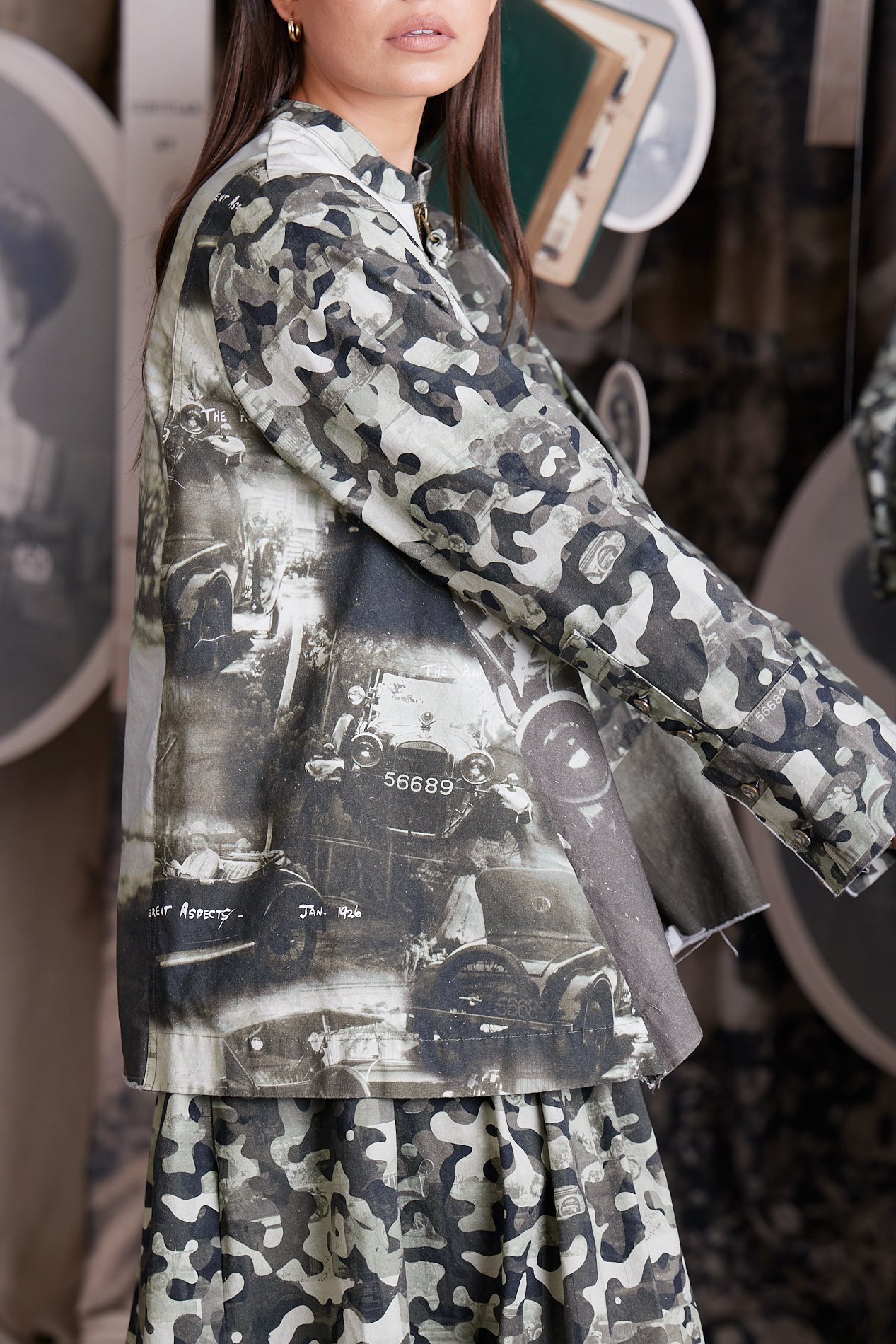 CIR0031 CASR CAMO JACKET, CIR0031 CAR CAMO SKIRT