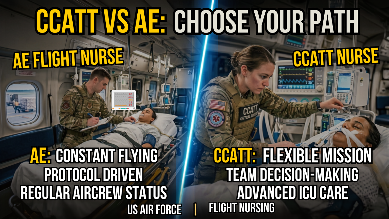 CCATT vs AE: Choosing Your Air Force Flight Nursing Path
