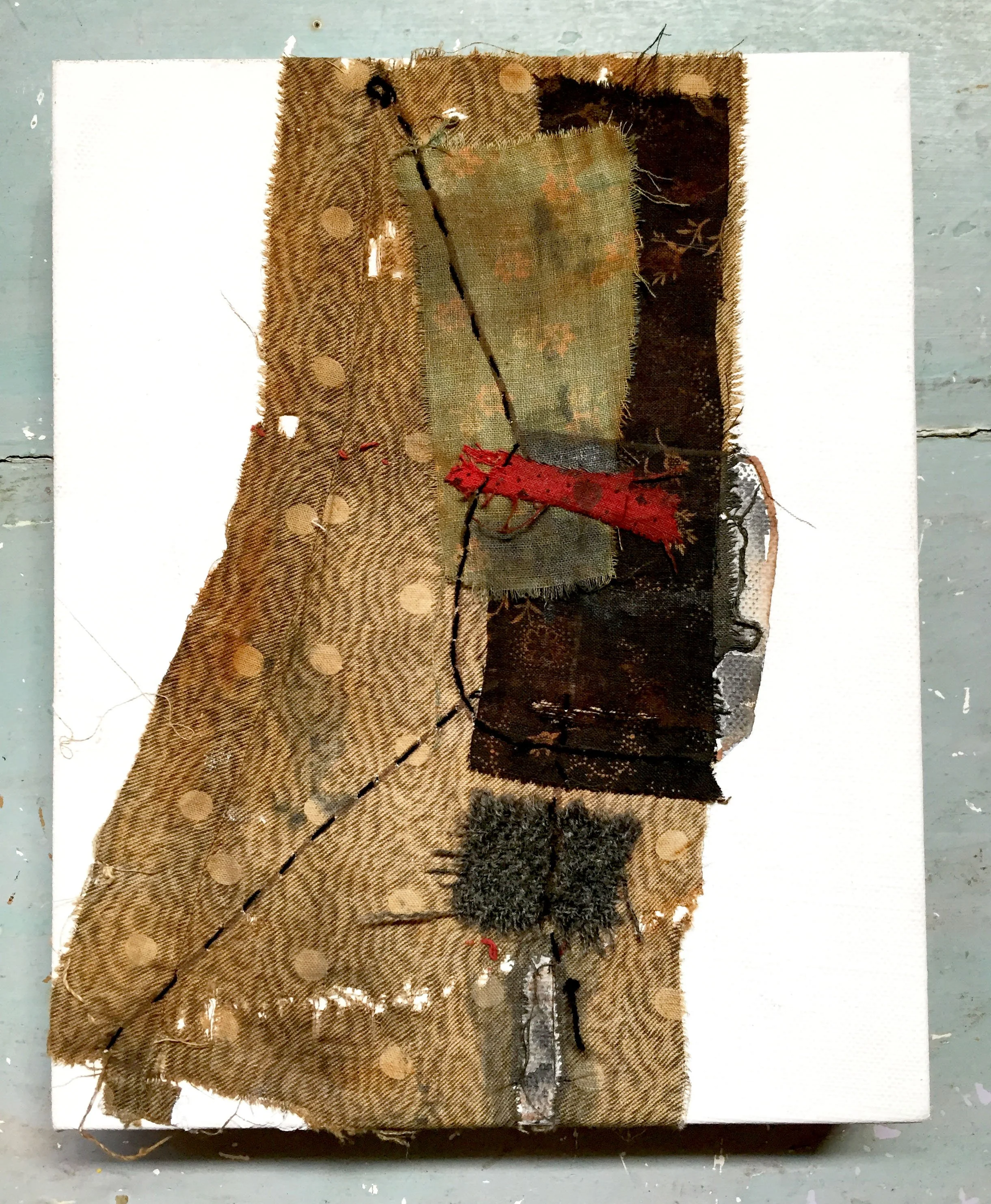 Jenny Davis_TurkRedghost 3_ Antique textile, ink, thread, sealer on canvas_ 25x20cm.benchs.jpg