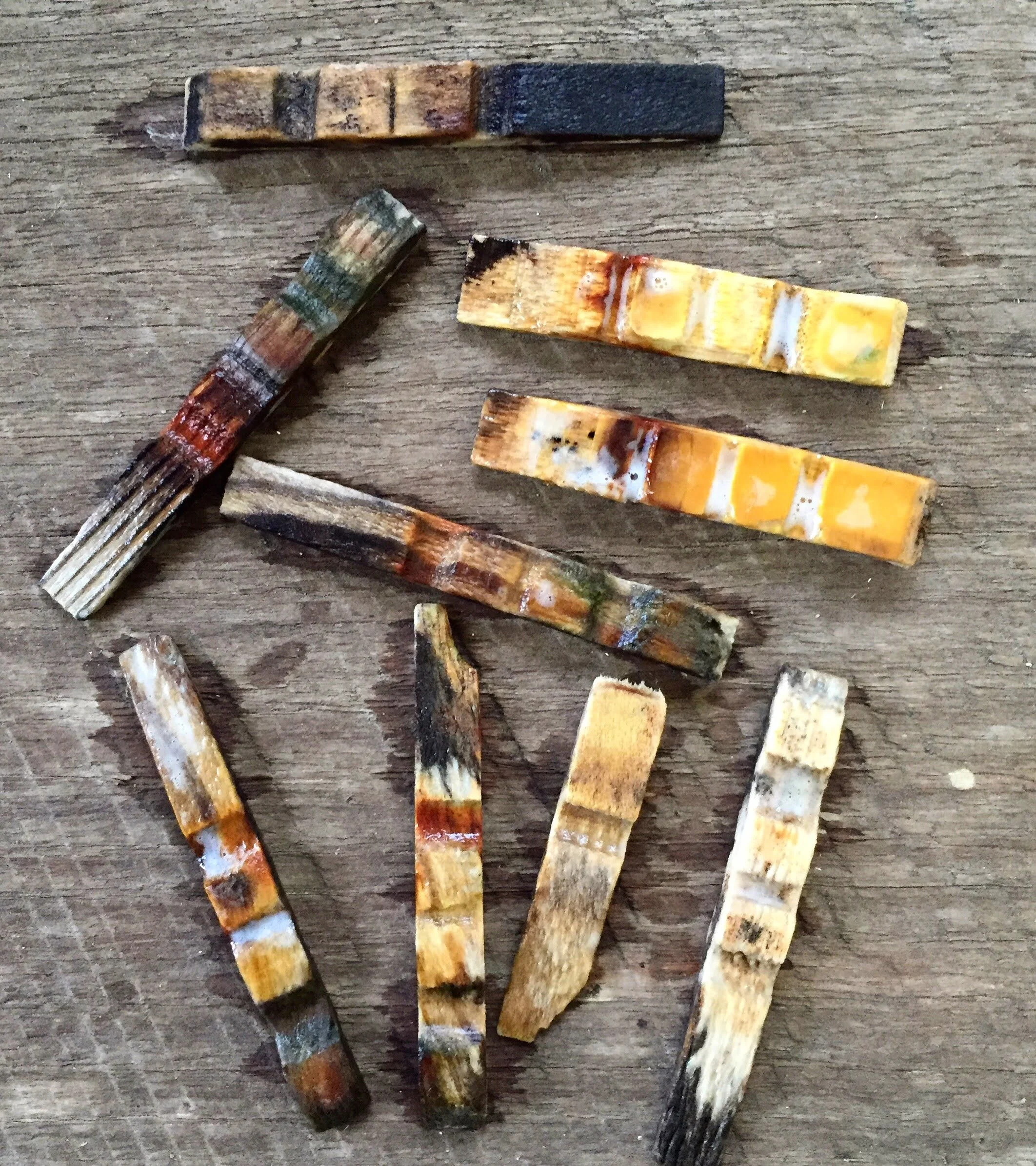 Studio Notes April - Found Wooden Pegs