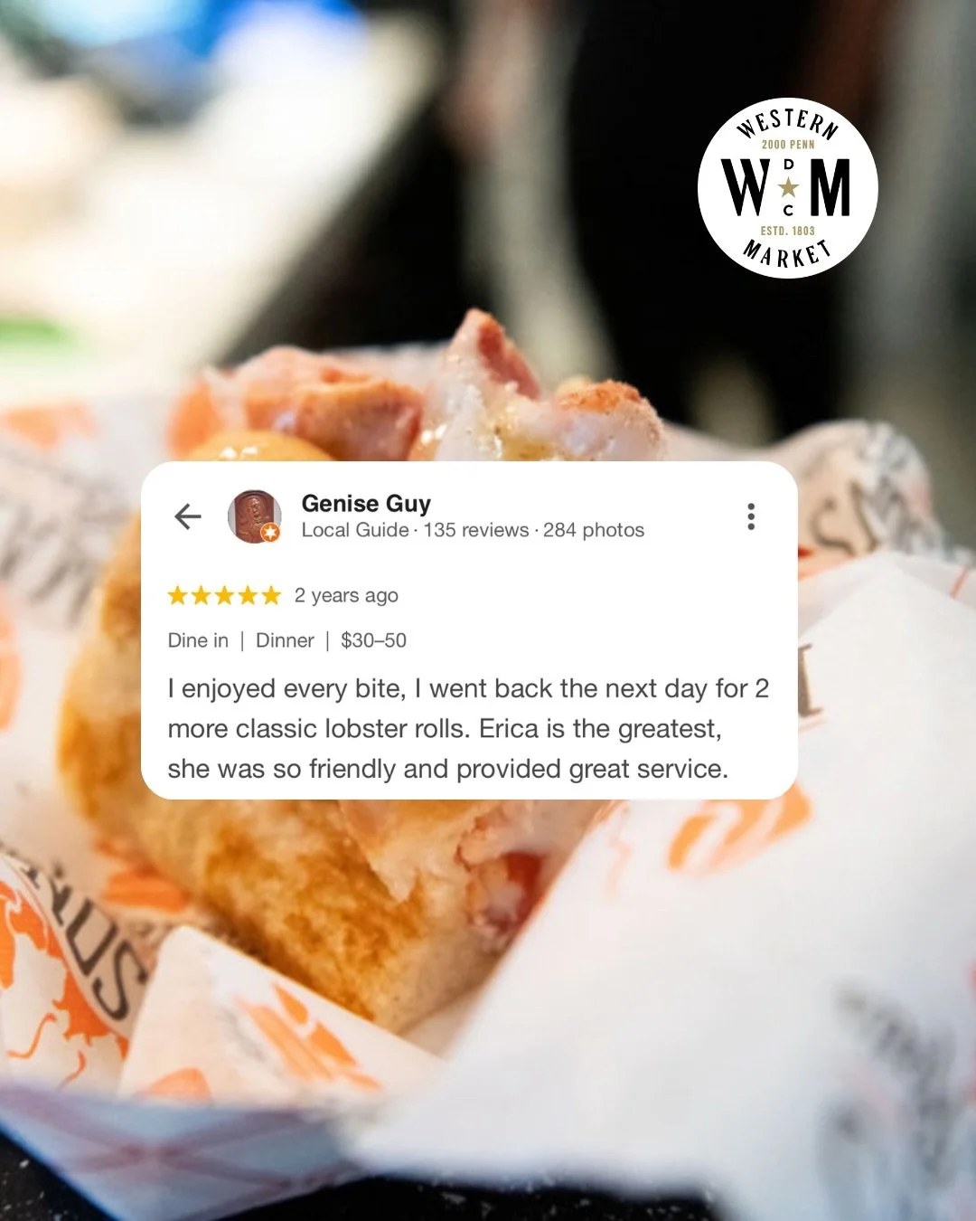 Don&rsquo;t just take our word for it&hellip; 🦞⭐️

@masonslobster has been serving up some of the highest-rated bites at Western Market, and the reviews speak for themselves. 

Have you tried Mason&rsquo;s yet? Tell us your go-to order below 👇

📍 
