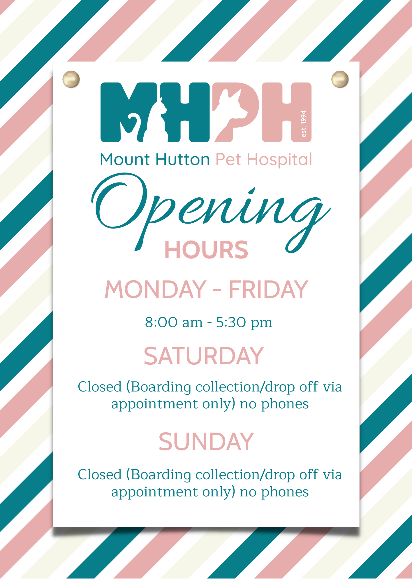 New Opening Hours