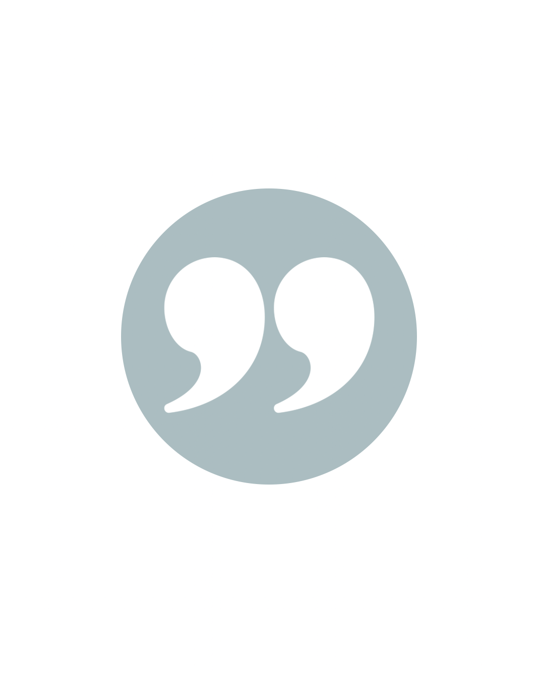 Silver quotation mark icon on white background