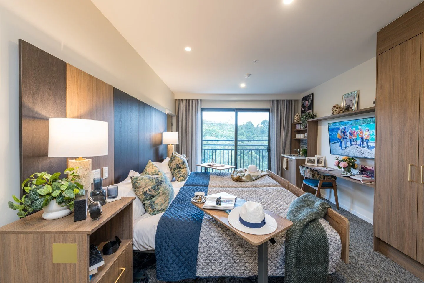 JOINERY l In aged care environments, thoughtful design is essential, and joinery plays a large role in this - blending functionality and style to create spaces that truly feel like home. 
 
At @rockpoolresidentialagedcare Oxley, our team delivered 14