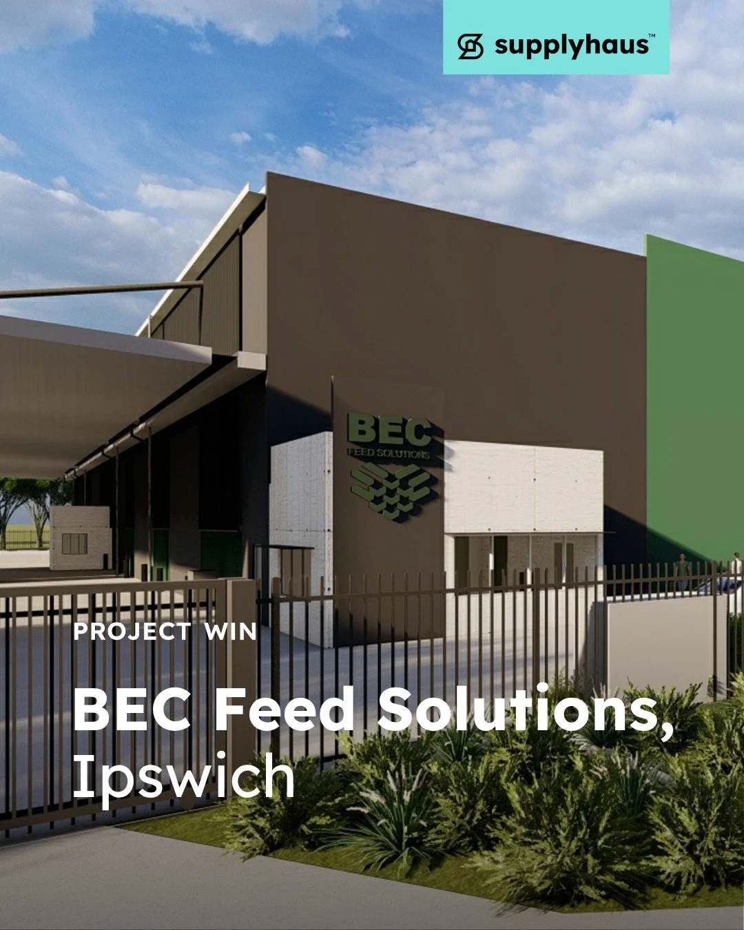 PROJECT WIN | We&rsquo;re proud to be supplying and installing 135 tonnes of structural steel for @becfeedsolutions final expansion at their Carole Park facility.

The 7,438 sqm upgrade, including a 4,011 sqm warehouse and office designed by @verve_b