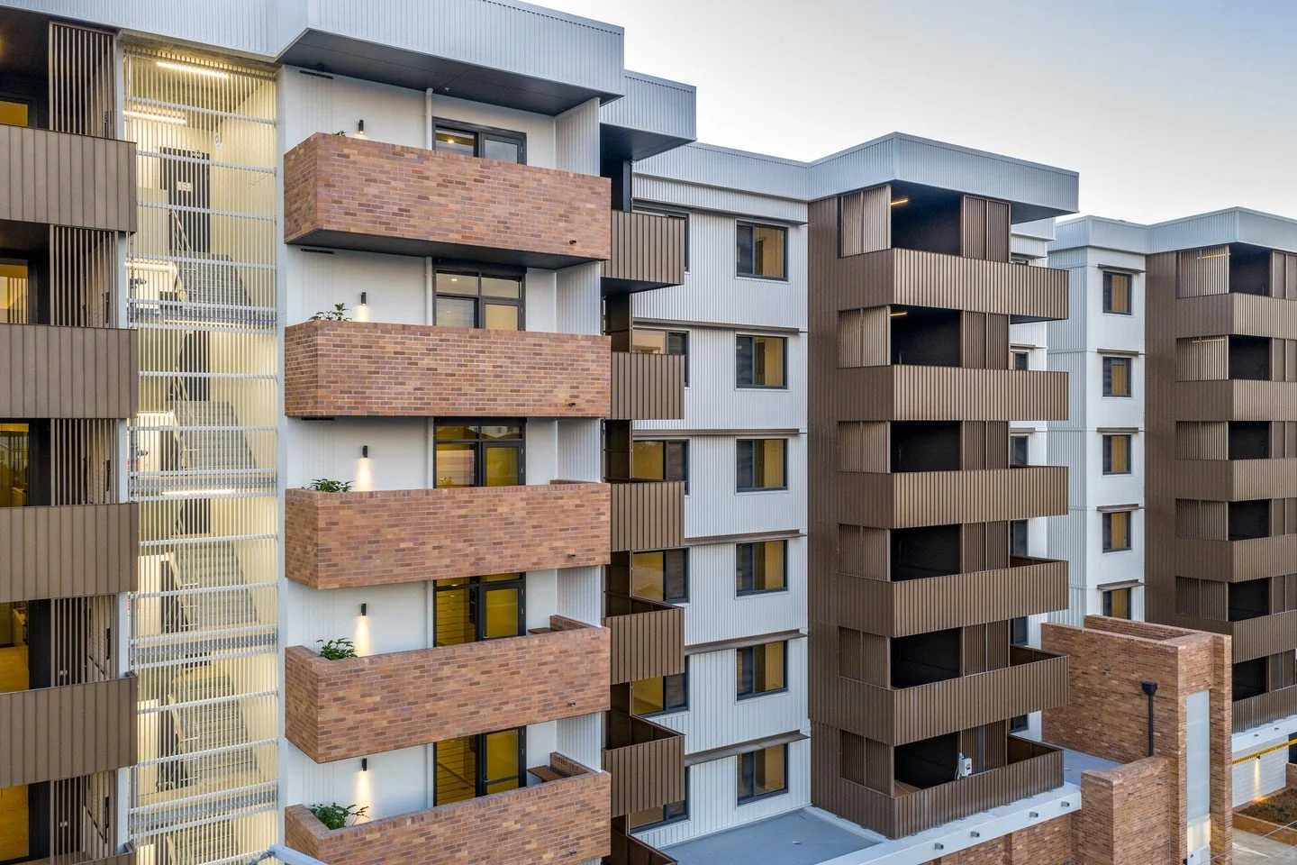 FACADES l Check out the fa&ccedil;ade package we delivered for a 92-unit social and affordable housing project in Chermside for BHC.

Our scope included 1,100sqm of high-performance glazing - featuring glass louvres, sliding windows and sliding doors