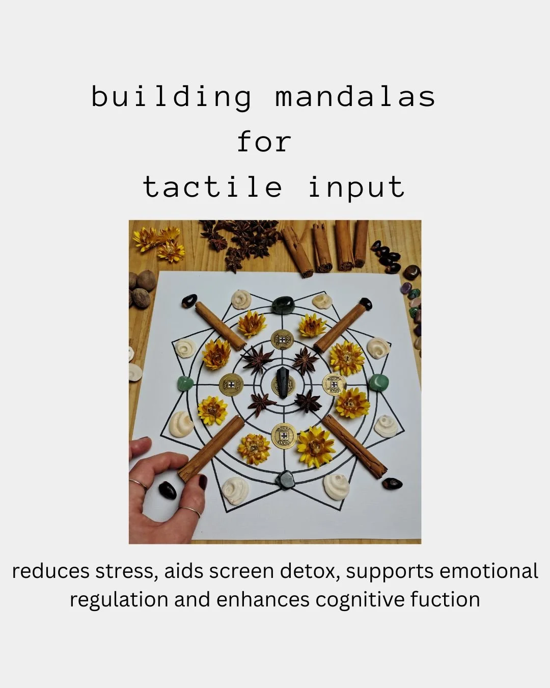 Building mandalas for tactile input