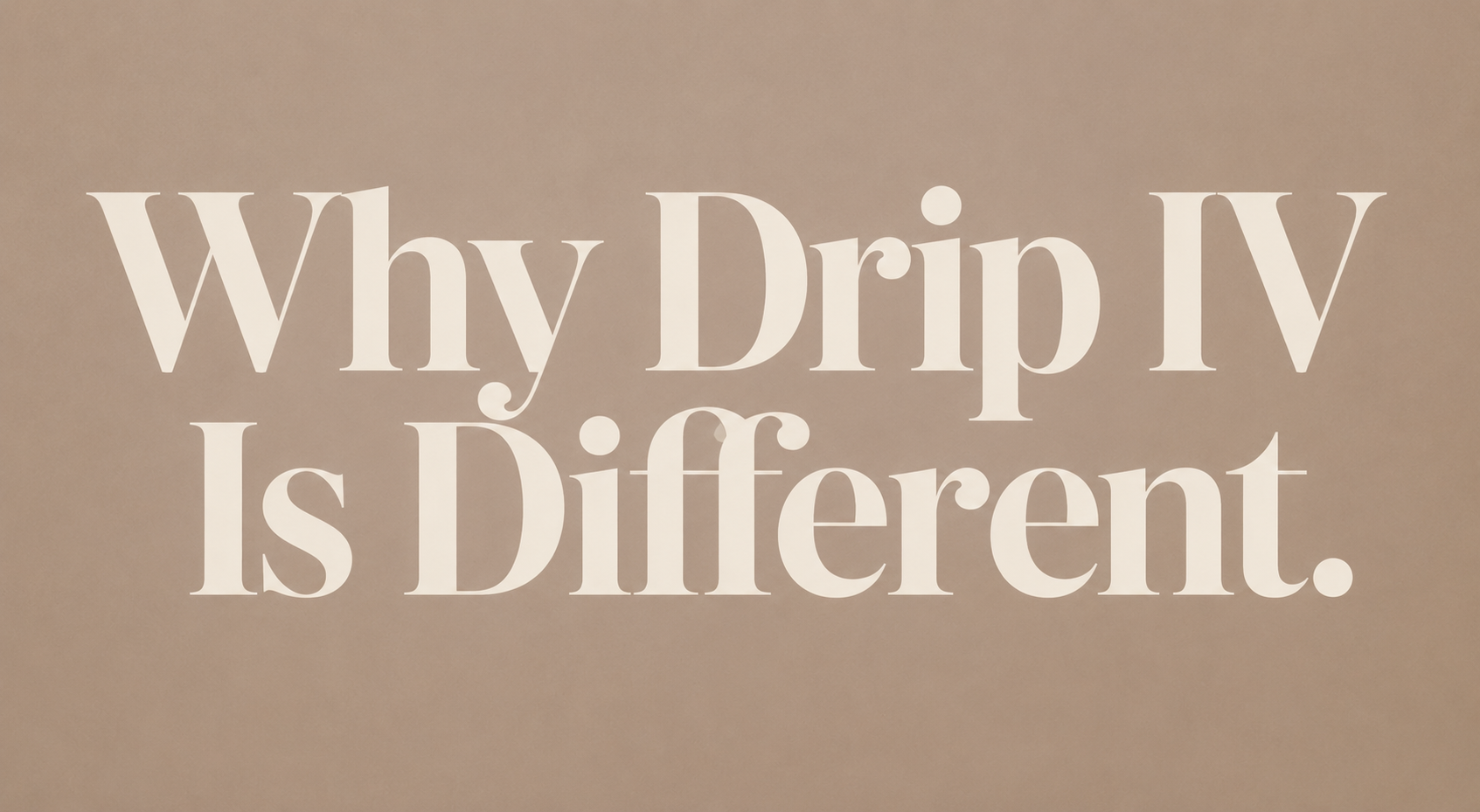 This Is Why Drip IV Is Different. Safety First