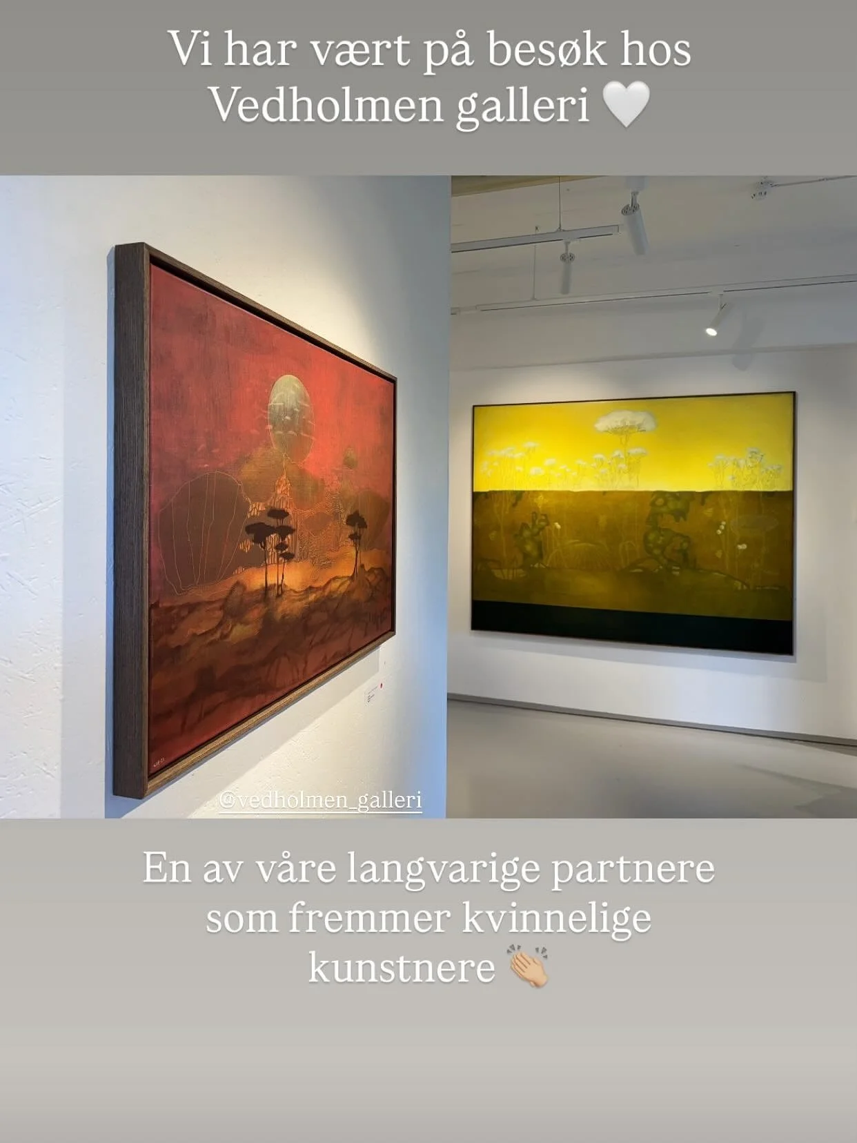 Hjertelig takk til @griegfoundation  for bes&oslash;k i galleriet i g&aring;r samt innkj&oslash;p og viktig samarbeide i flere &aring;r🙏🌹❤️