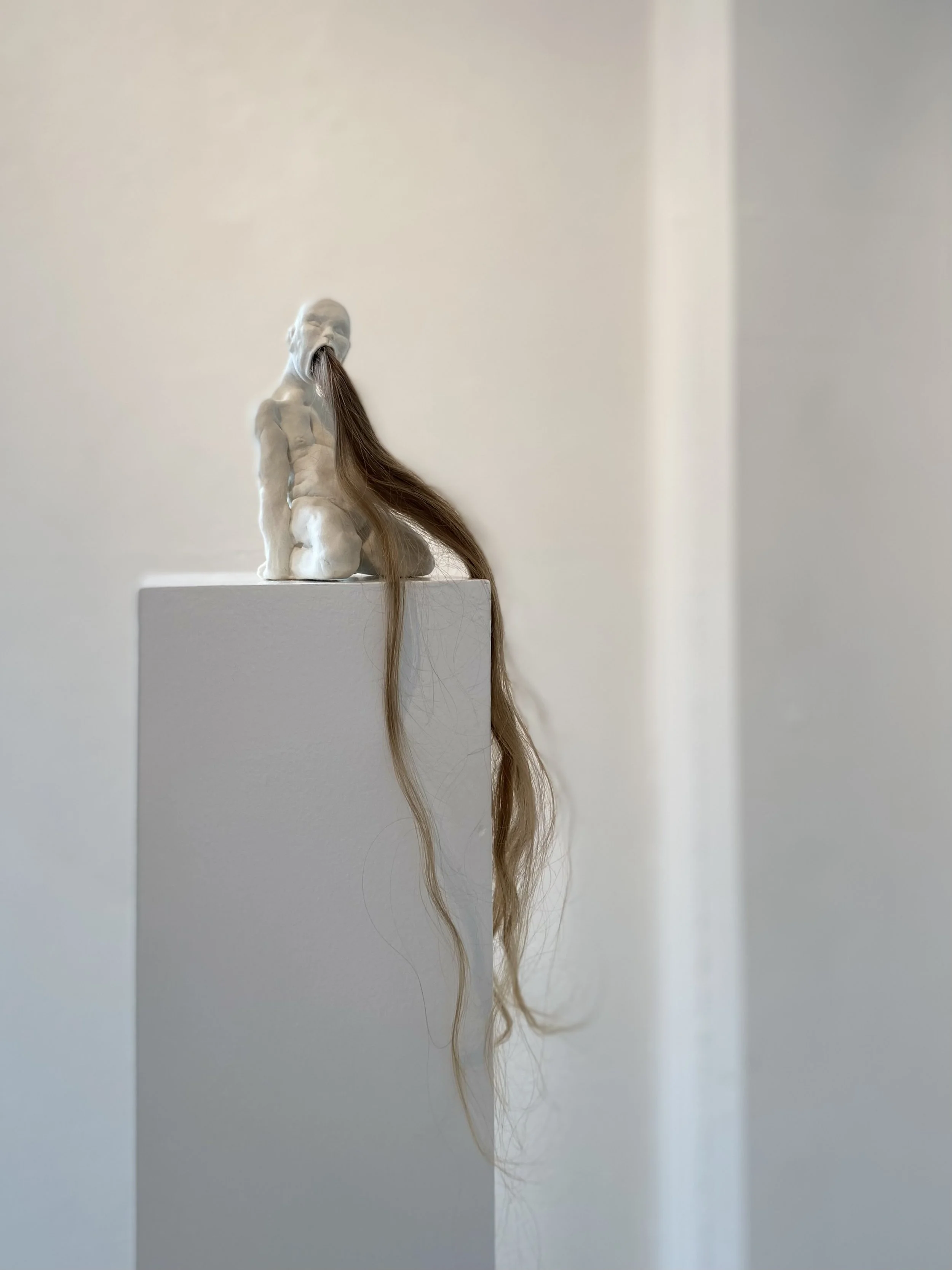 Lokk/Lock (2019)
Modellert porselen, hår