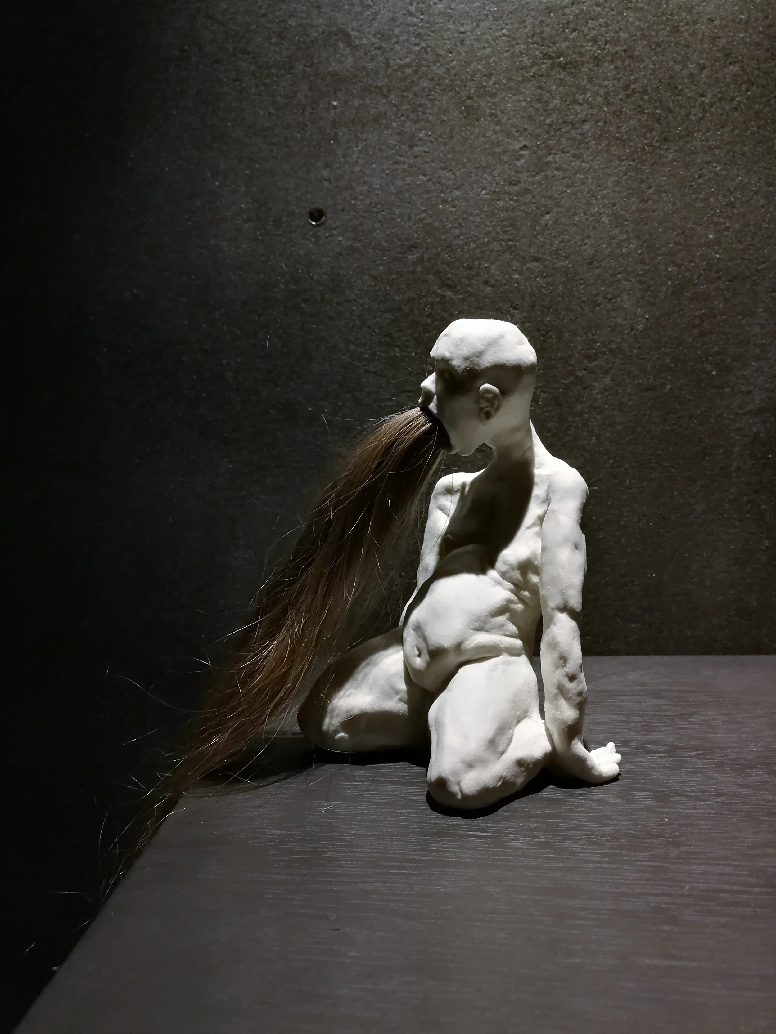 Lokk/Lock (2019)
Modellert porselen, hår