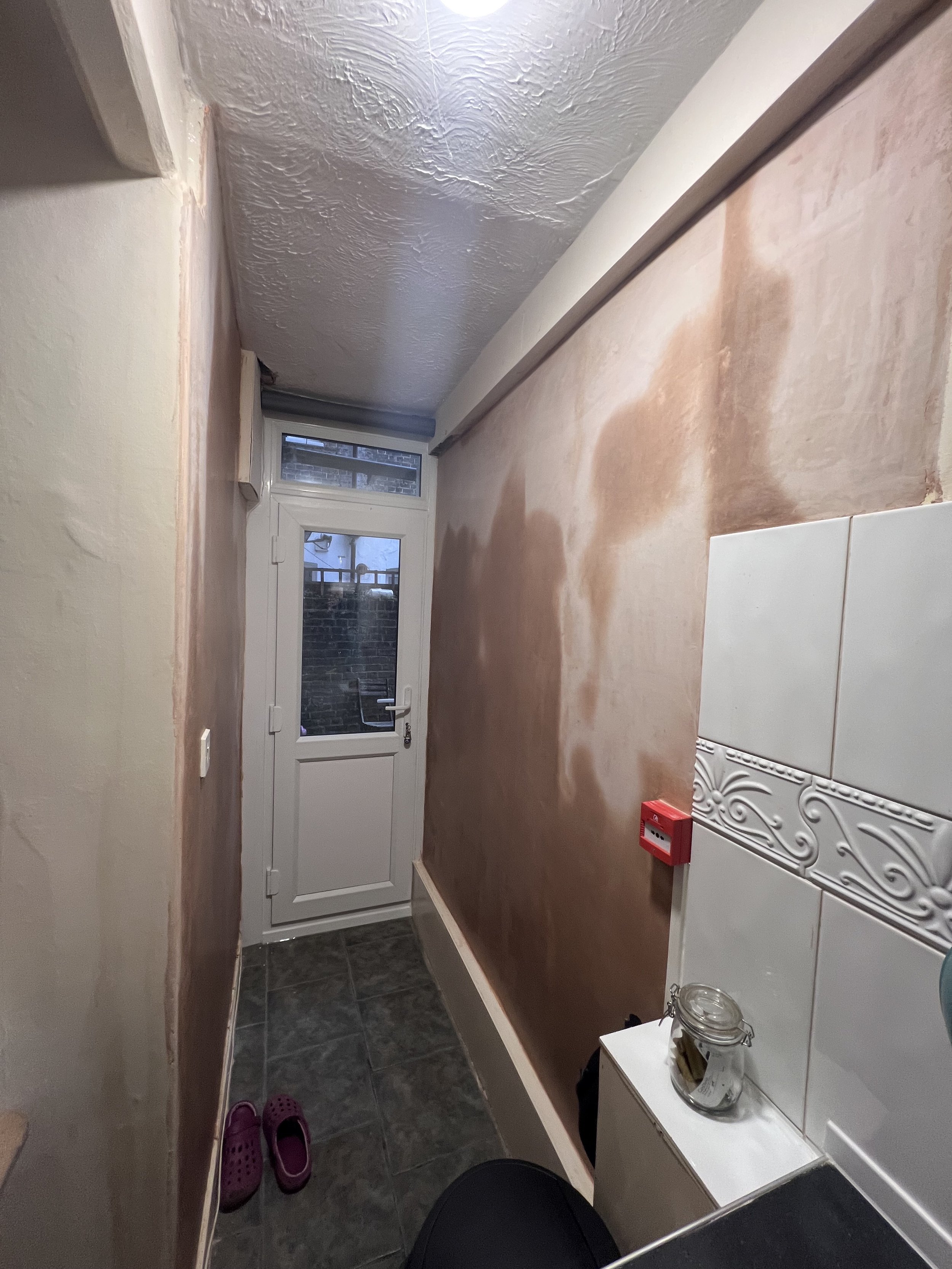 Plaster of damaged walls 