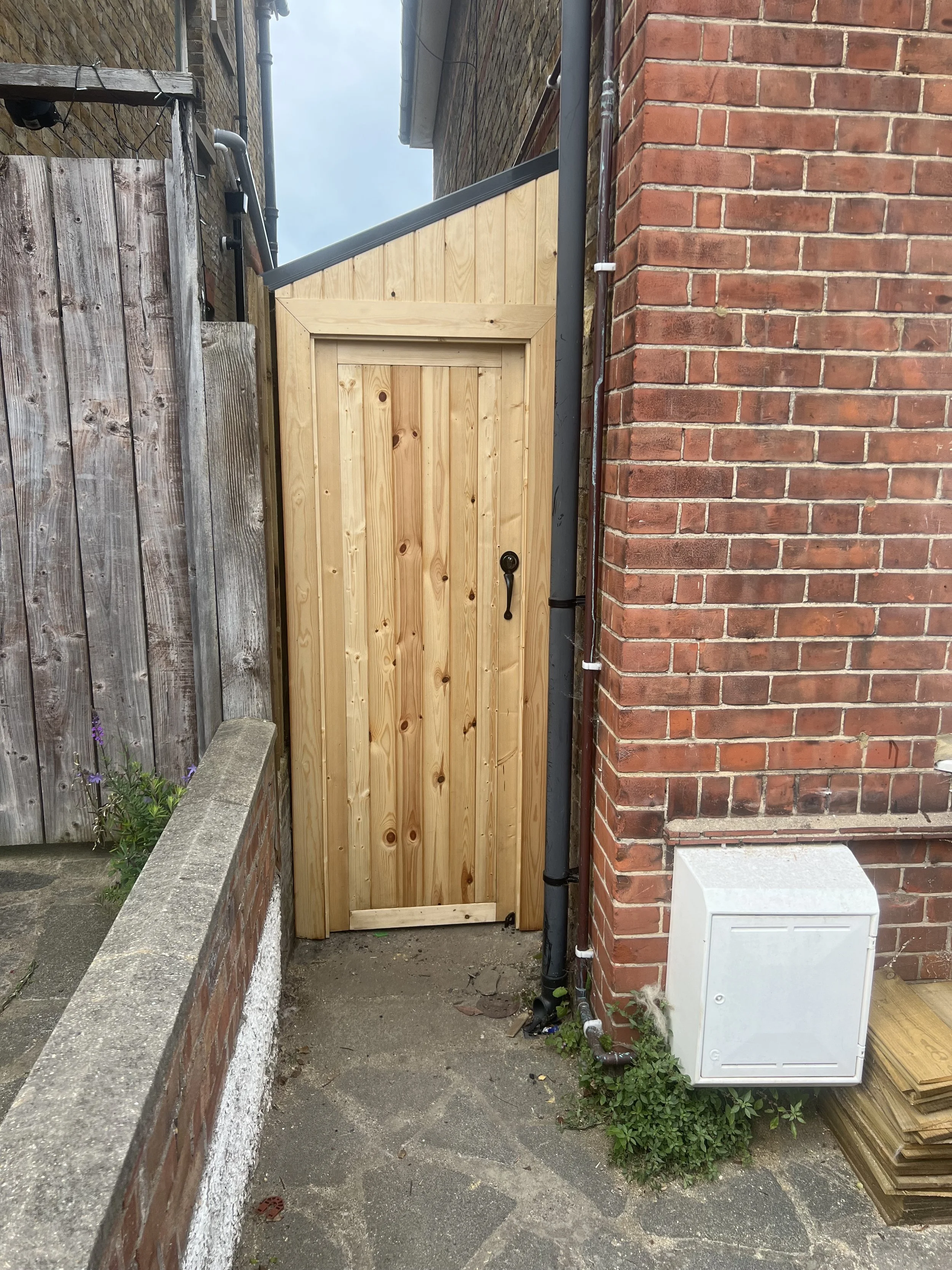 Side Shed made and door made and hung front