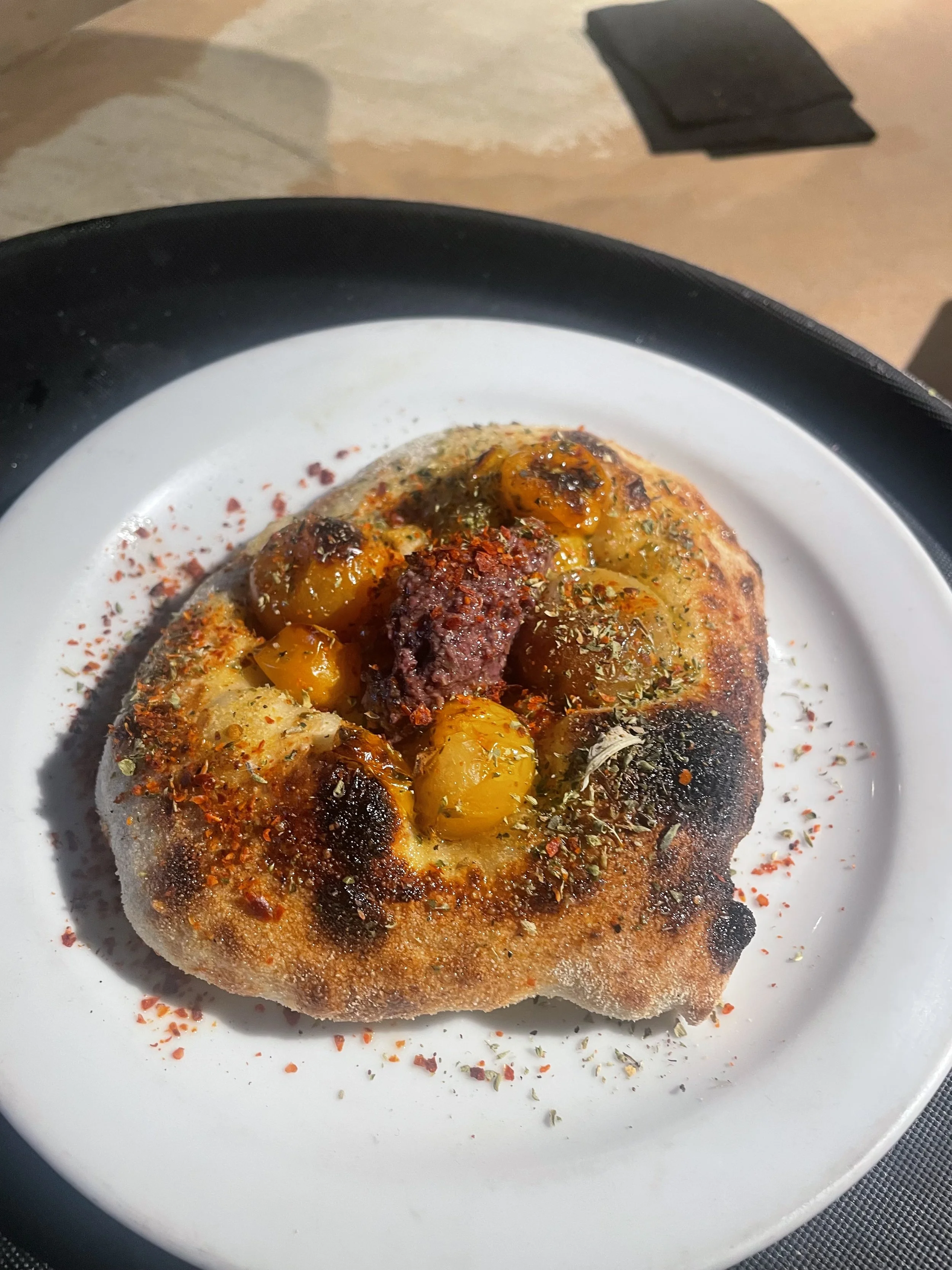 wood-oven roasted tomato + kalamata tapenade