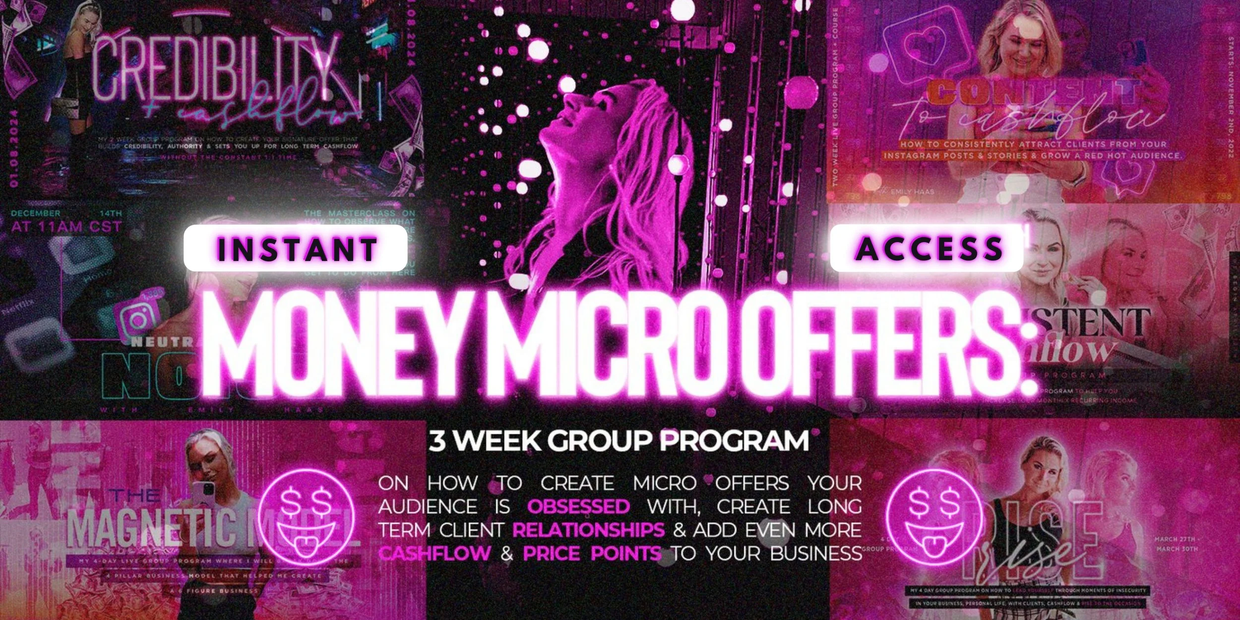 My group program on how to create micro offers your audience is obsessed with & create long term client relationship.