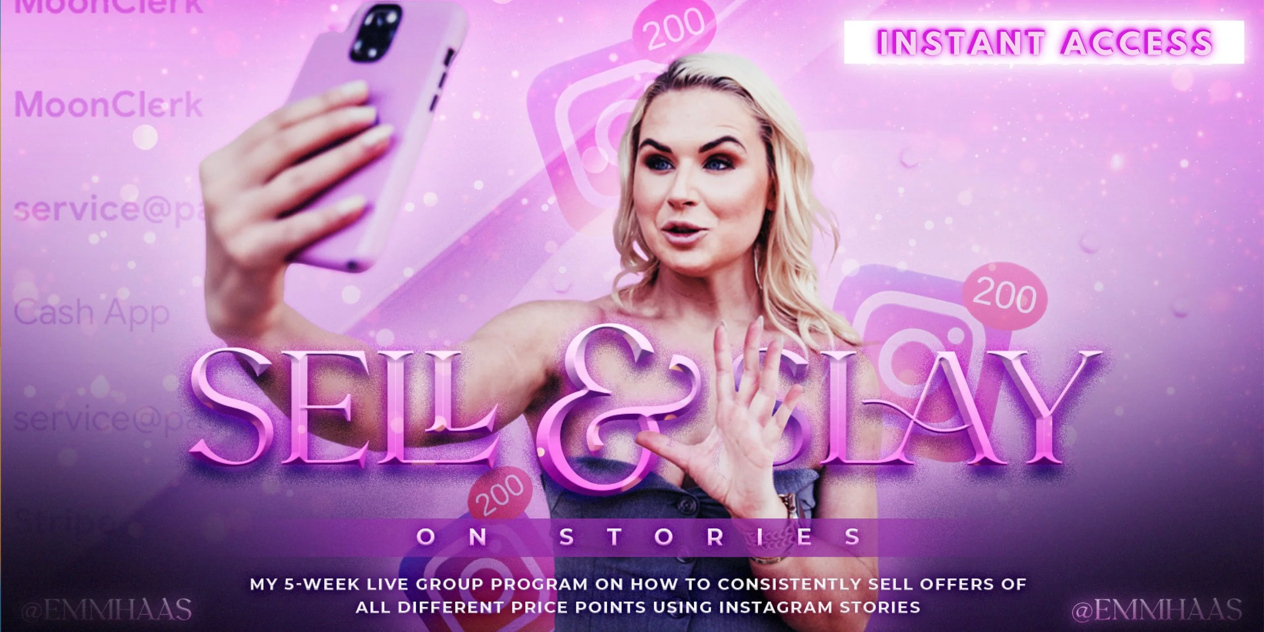 My group program on how to consistently sell offers of all different price points using Instagram stories! 