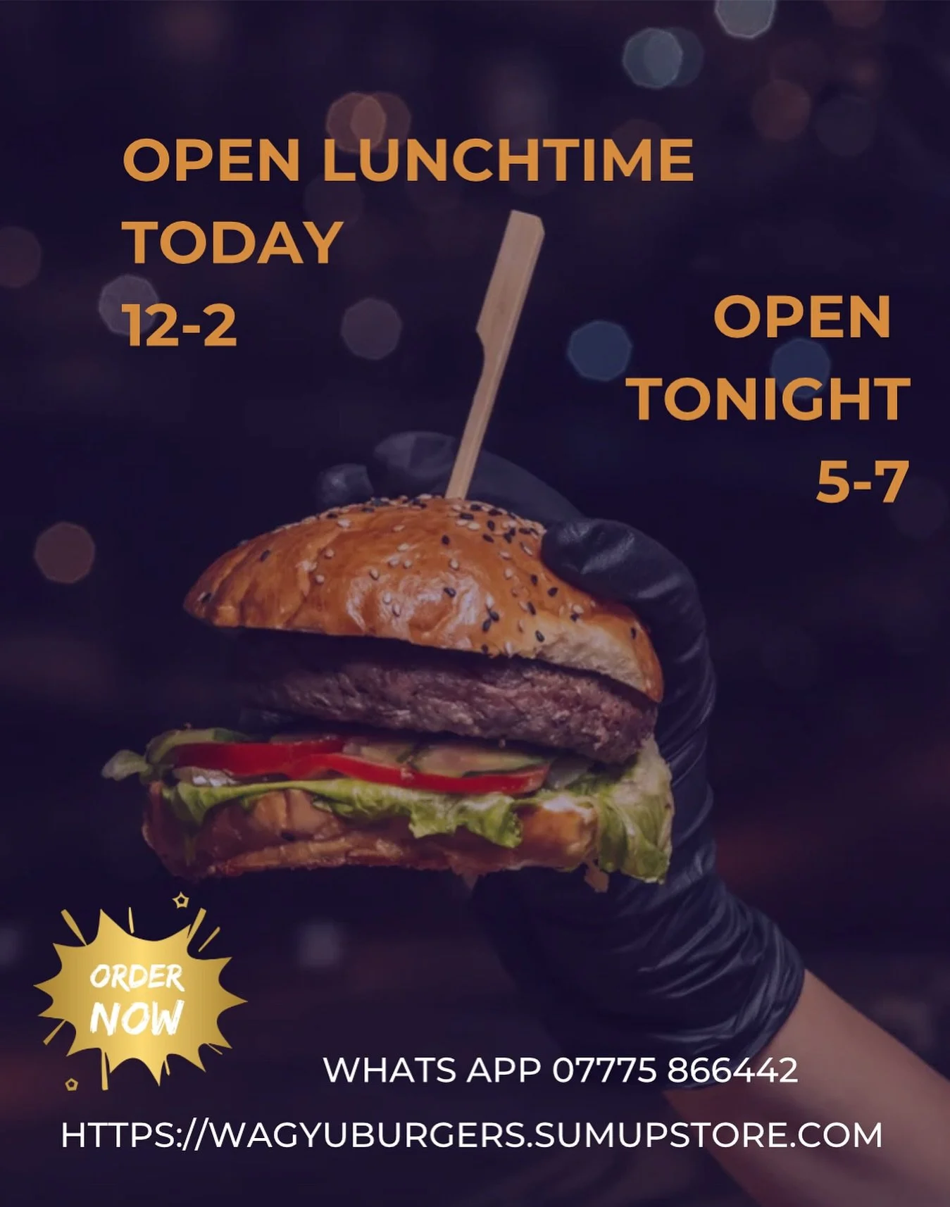 Lunchtime sorted (12&ndash;2) and we&rsquo;re back tonight (5&ndash;7)!

Burgers on: 
🍔Black Gold, 
🍔The OG, 
🍔Autumn Melt.
Plus: Pulled Pork Loaded Fries 🤤

Order online via the link in bio or WhatsApp 07775 866442 to reserve.
#SnowdoniaWagyu #N