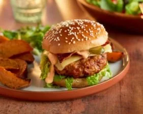 British Lop Pork & Apple Burger