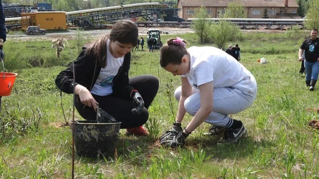“Elektrane Stanari” i aktivisti Omladinskog centra zasadili 500 sadnica bagrema, hrasta i lipe (FOTO/VIDEO)