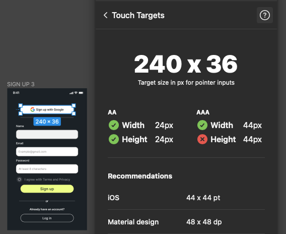 Touch Targets 