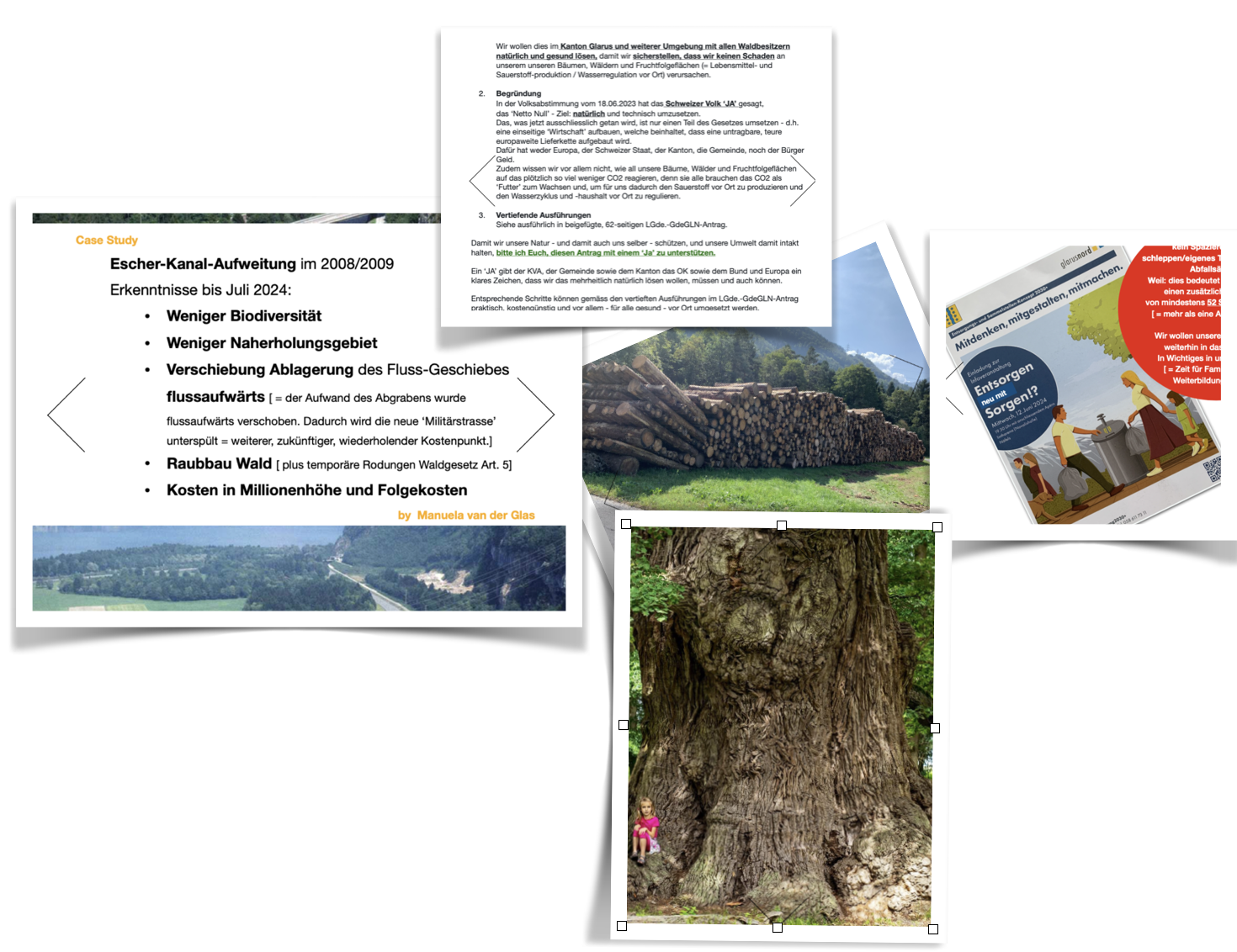 A collage of four separate images