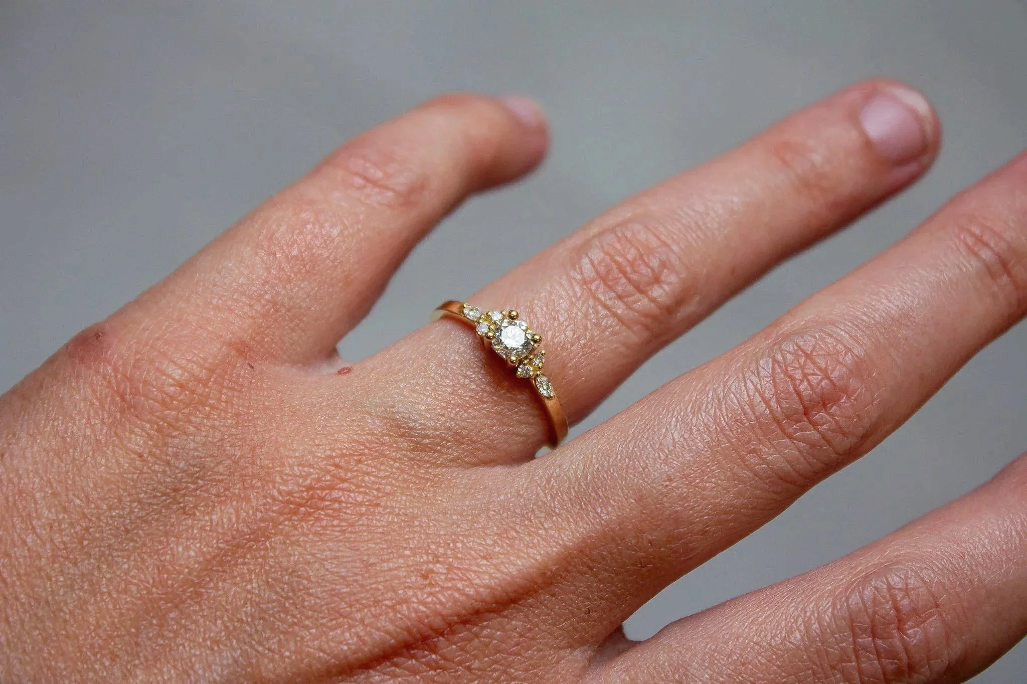 Ring in 18kt geel goud / diamant