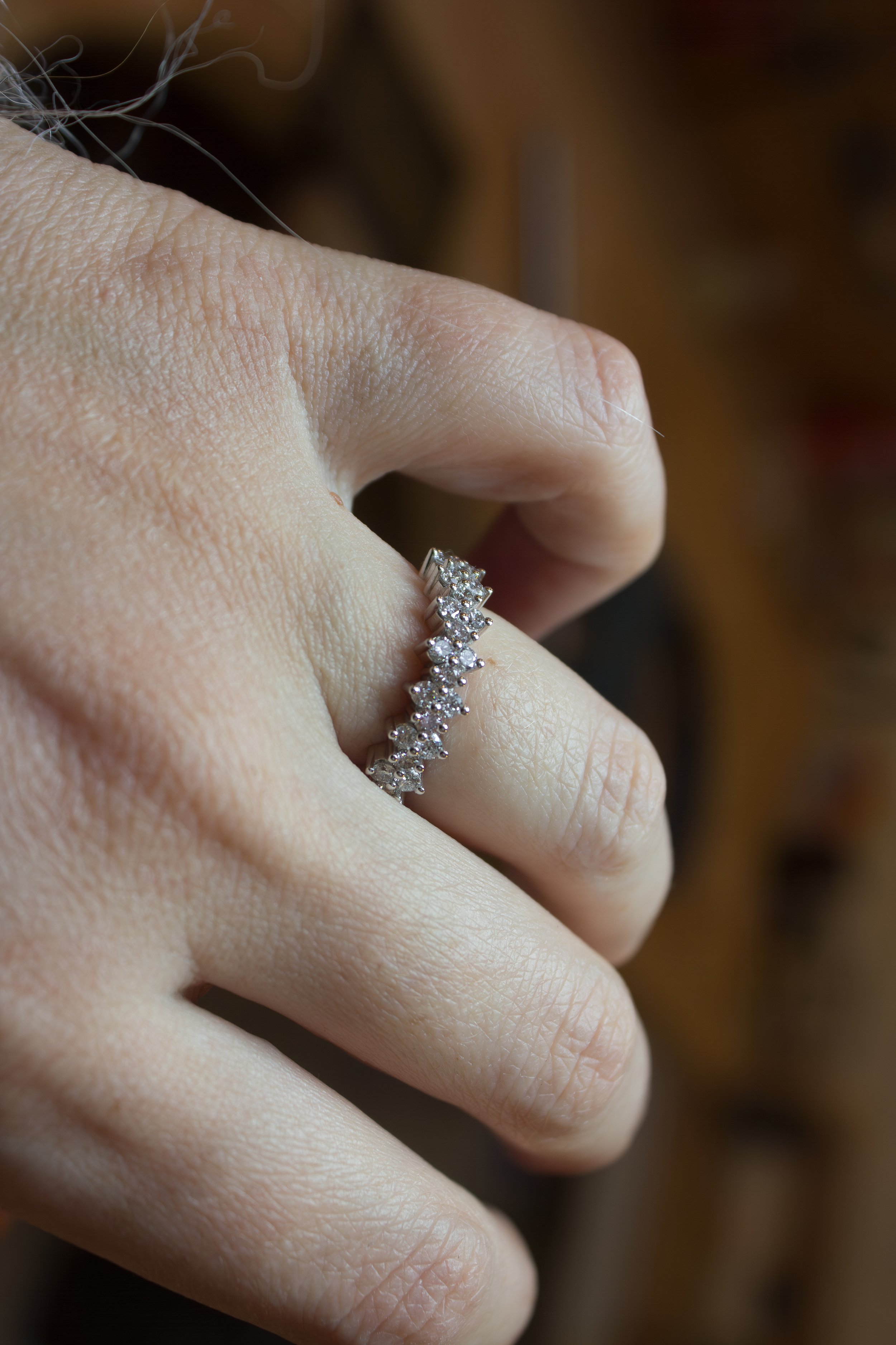 Ring in 18kt wit goud / diamant