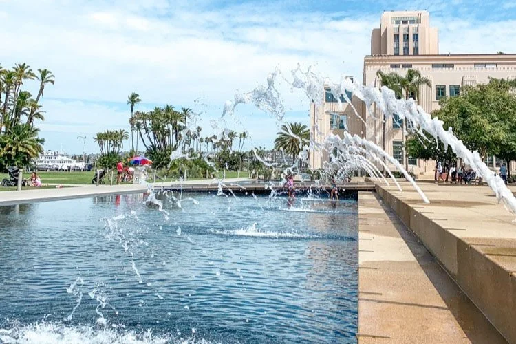 fountains at Waterfront Park in San Diego