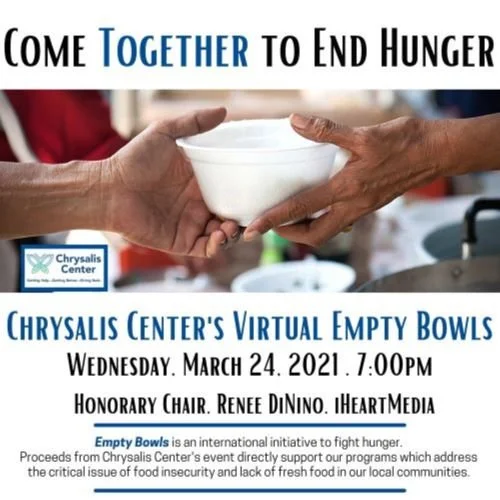 Chrysalis Center Invites the Community to “Come Together to End Hunger” at Virtual Empty Bowls Event on March 24th