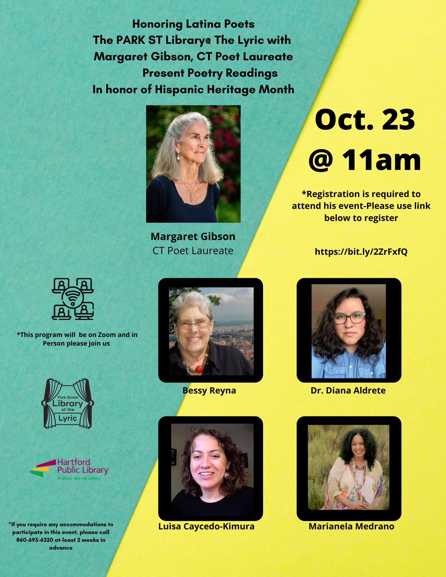 Honoring Latina Poets with Connecticut Poet Laureate Margaret Gibson