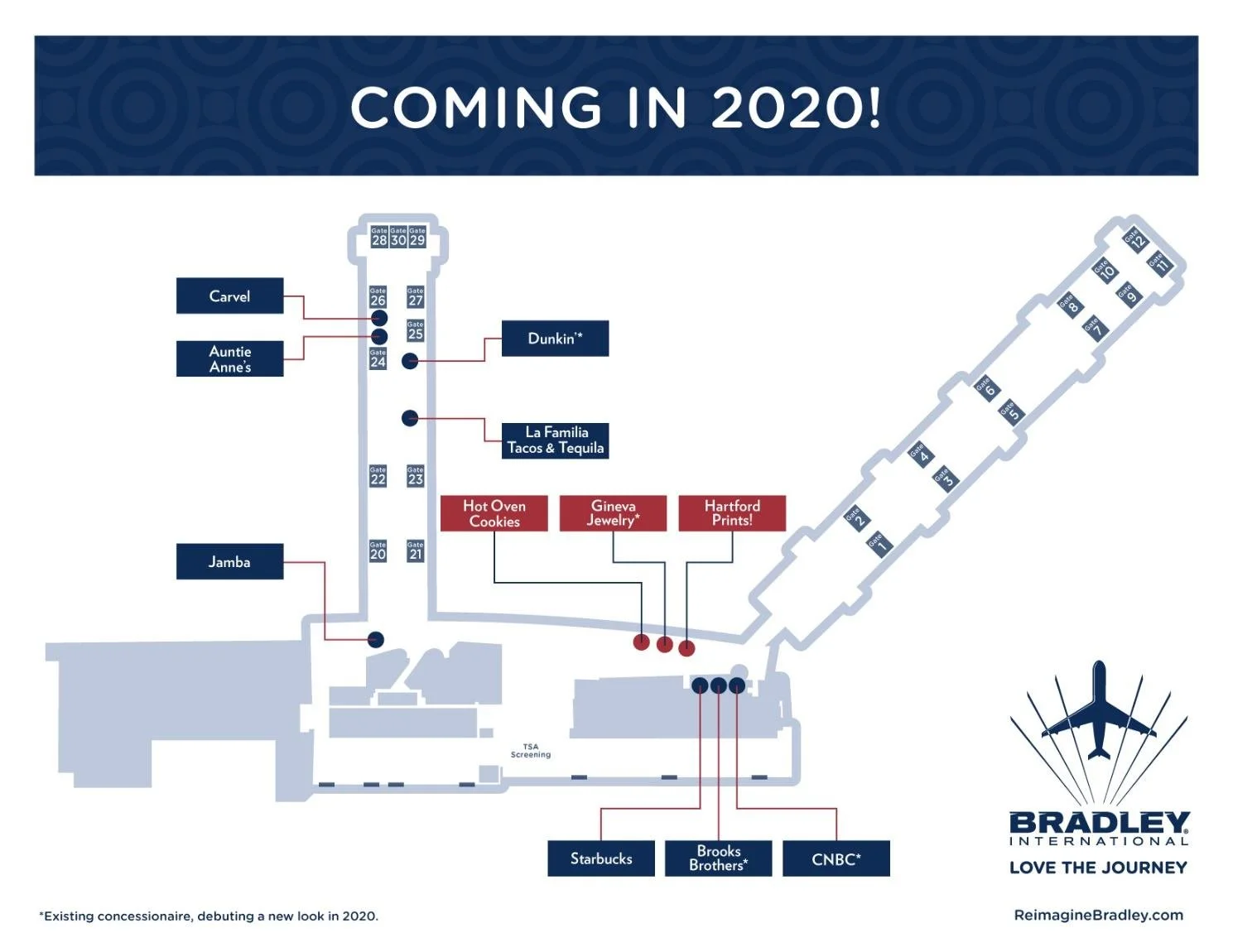 New Concessions Coming to Bradley International Airport in 2020