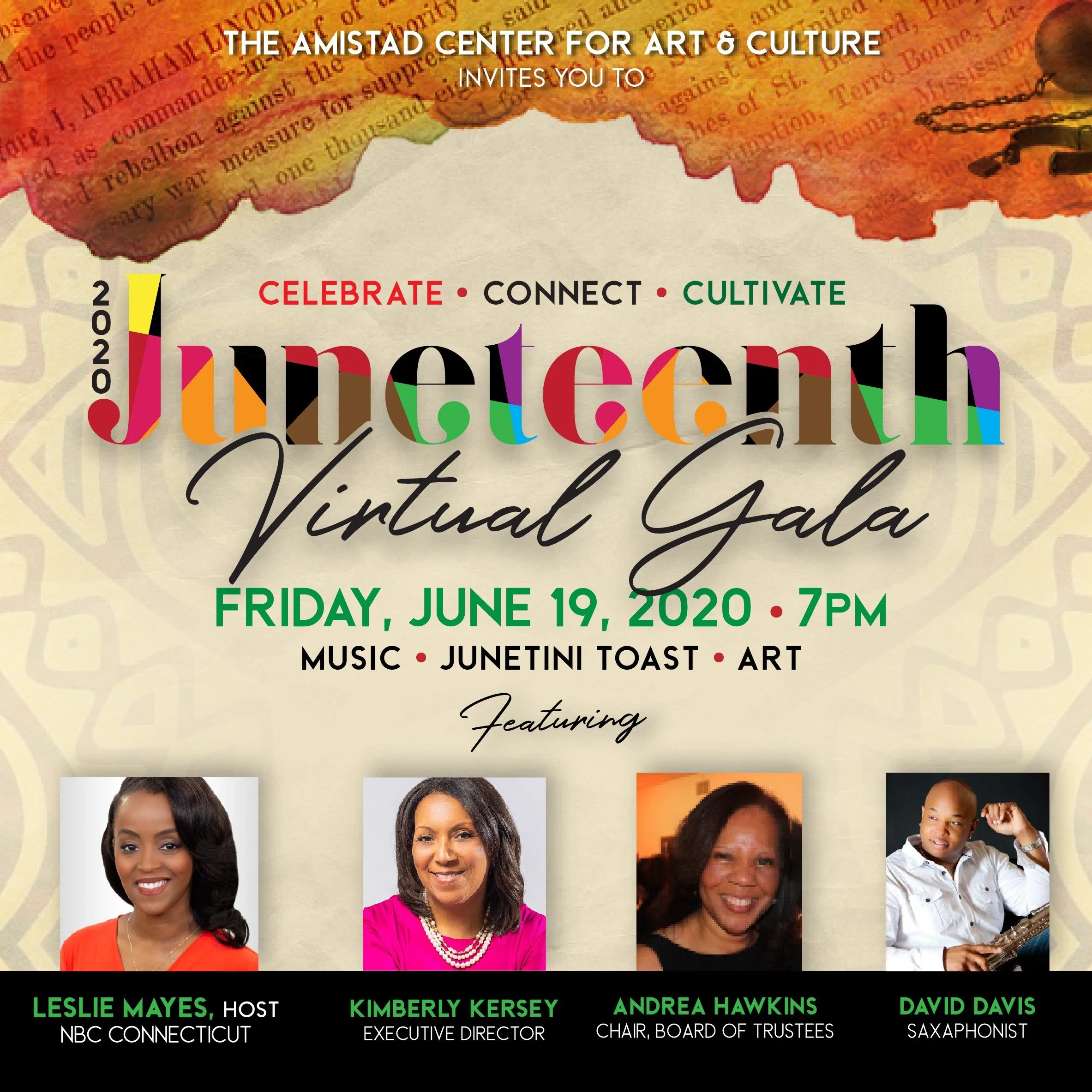 The Amistad Center for Art & Culture Hosts Virtual Juneteenth Gala