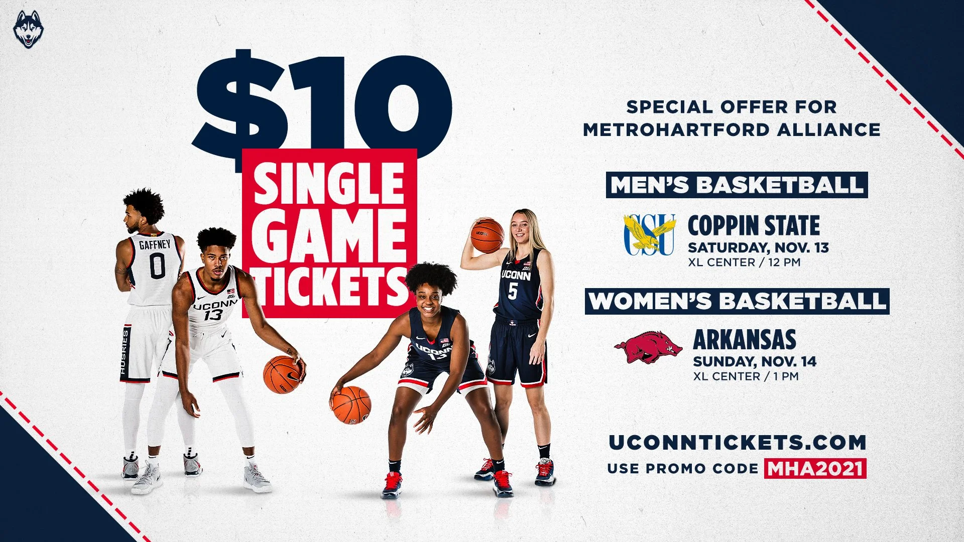 UConn Basketball Offers $10 Tickets for MHA Members