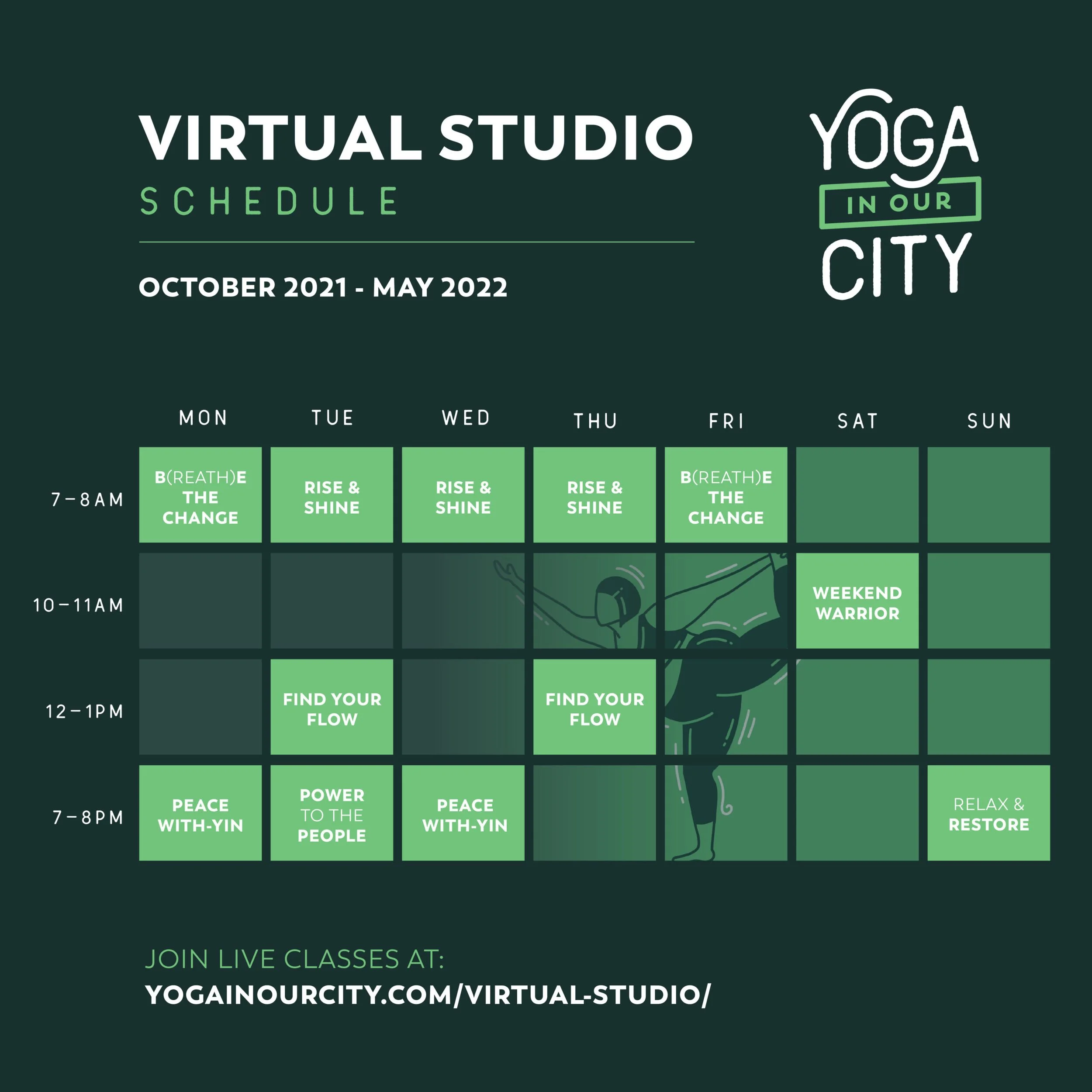 Yoga in Our City - Announcing live, virtual class schedule!