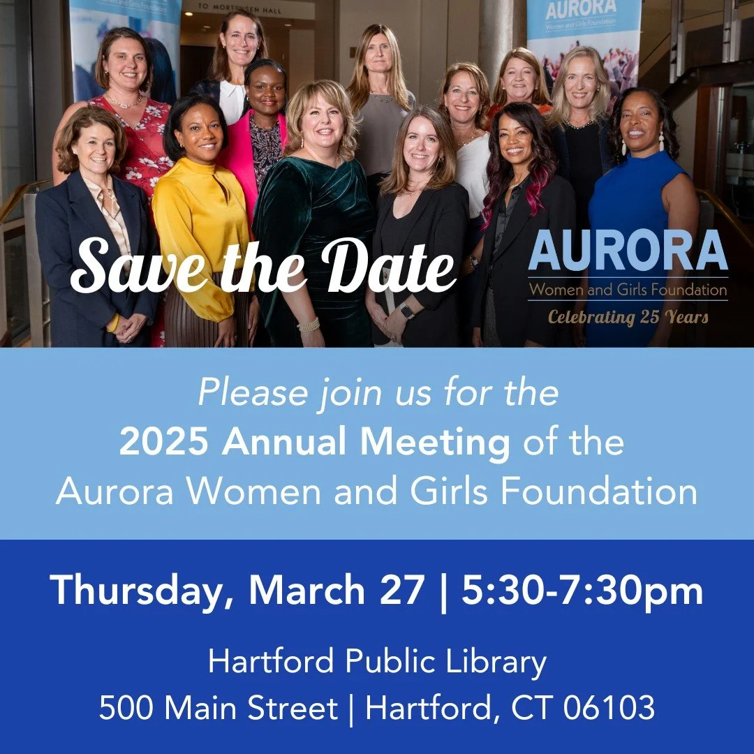 Aurora Foundation to Release New Research Report on Women and Girls Findings to be Discussed at Aurora’s March 27 Annual Meeting at Hartford Public Library