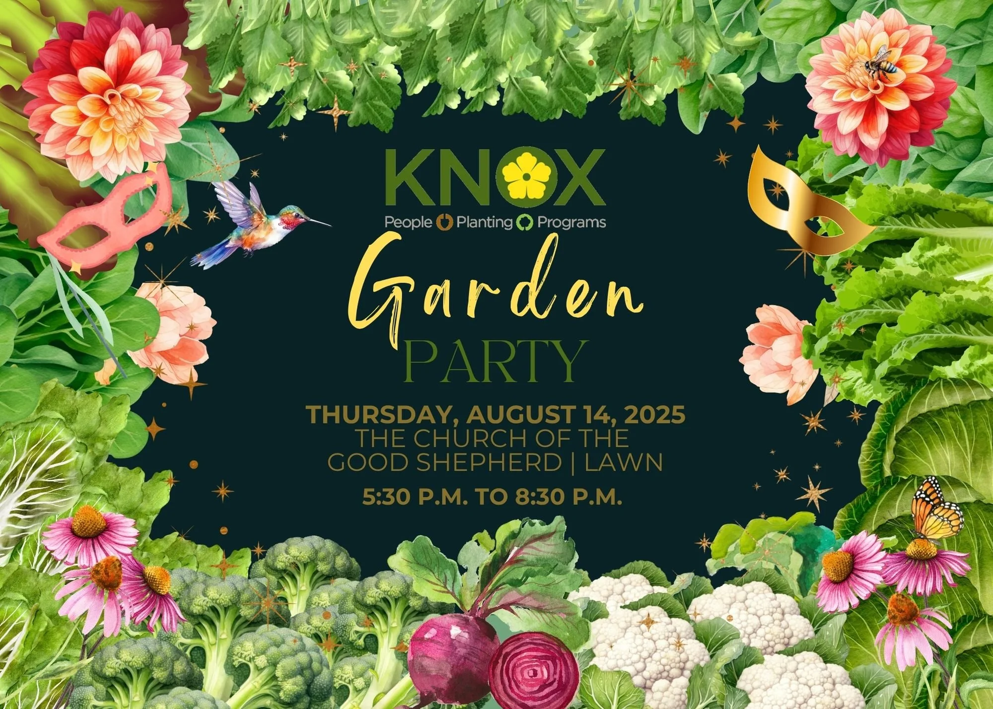 Masquerade on a Mission: Join KNOX’s Garden Party – August 14