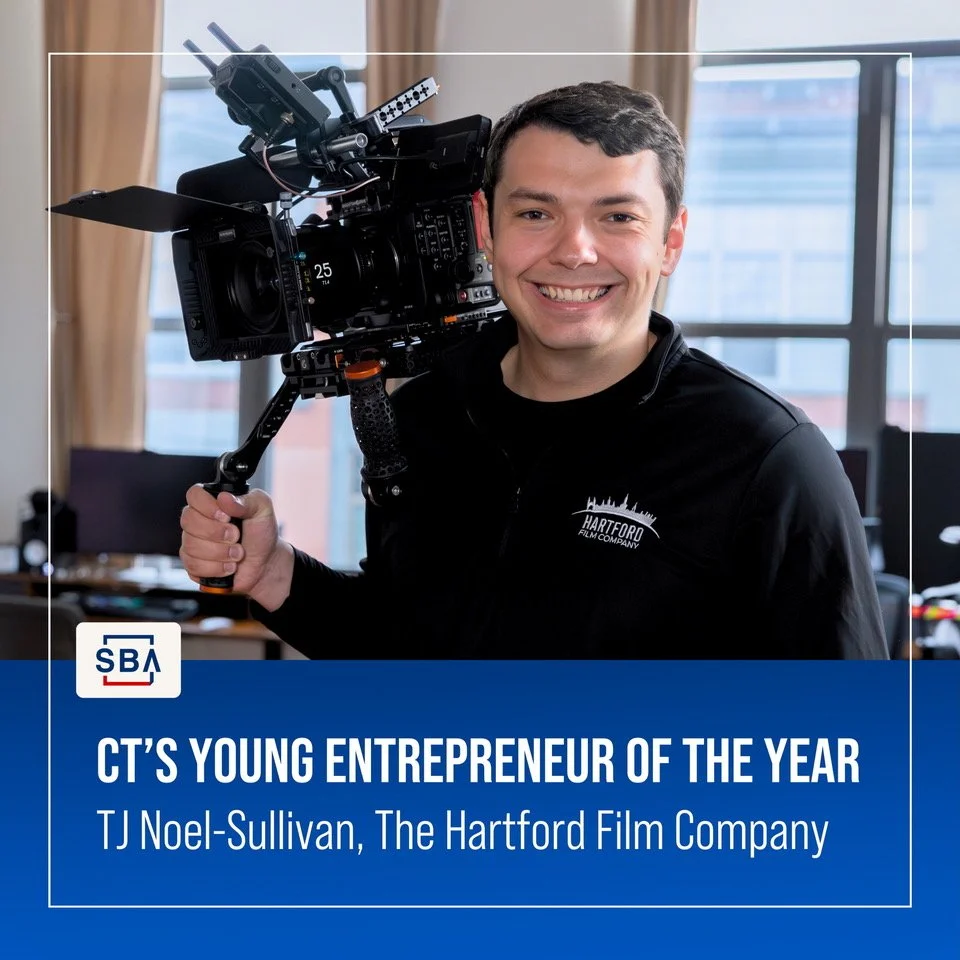 Hartford Film Company Founder TJ Noel-Sullivan Named Connecticut’s Young Entrepreneur of the Year