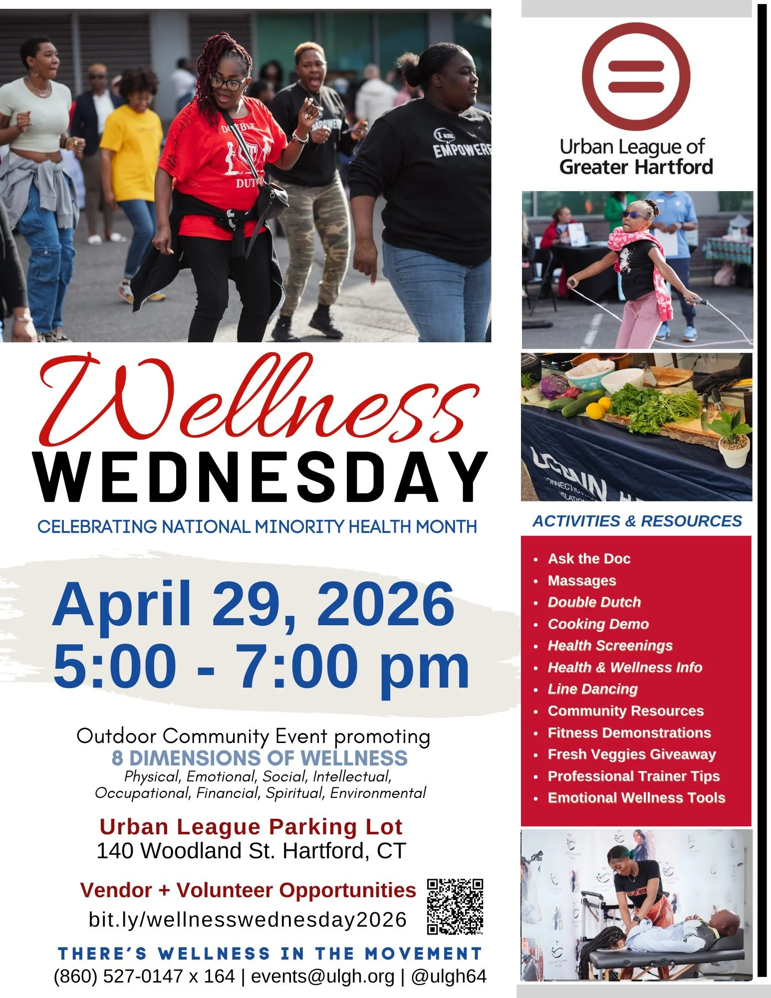 All Invited to April 29 Urban League of Greater Hartford's Wellness Wednesday