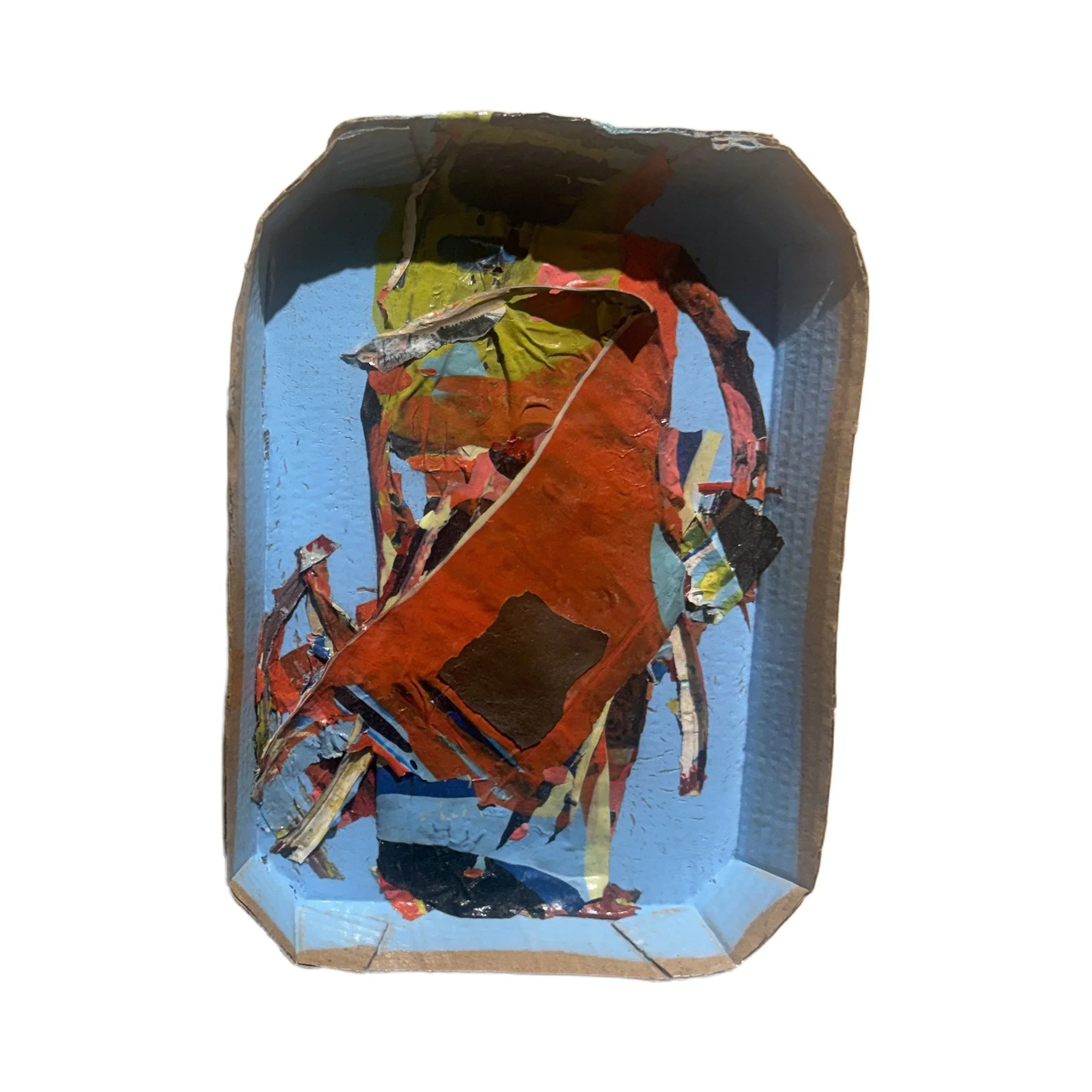 Pieza 06 – Pintura sólida sobre cartón pintado