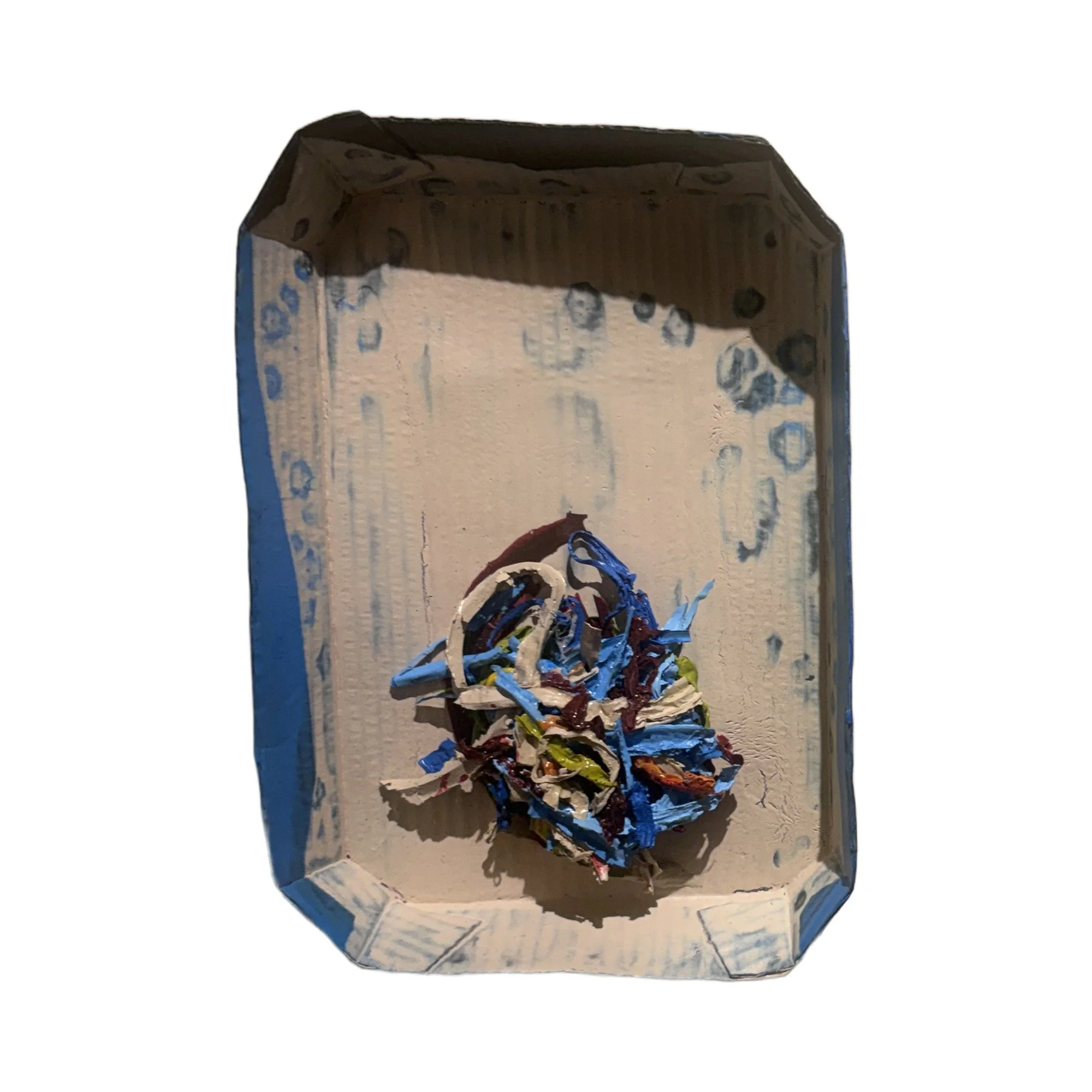 Pieza 05 – Pintura sólida sobre cartón pintado