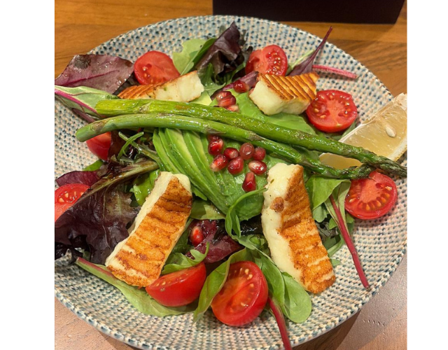 Halloumi Salad- a vegitarian dish served at Mavi Ruya Turkish Bar and Grill