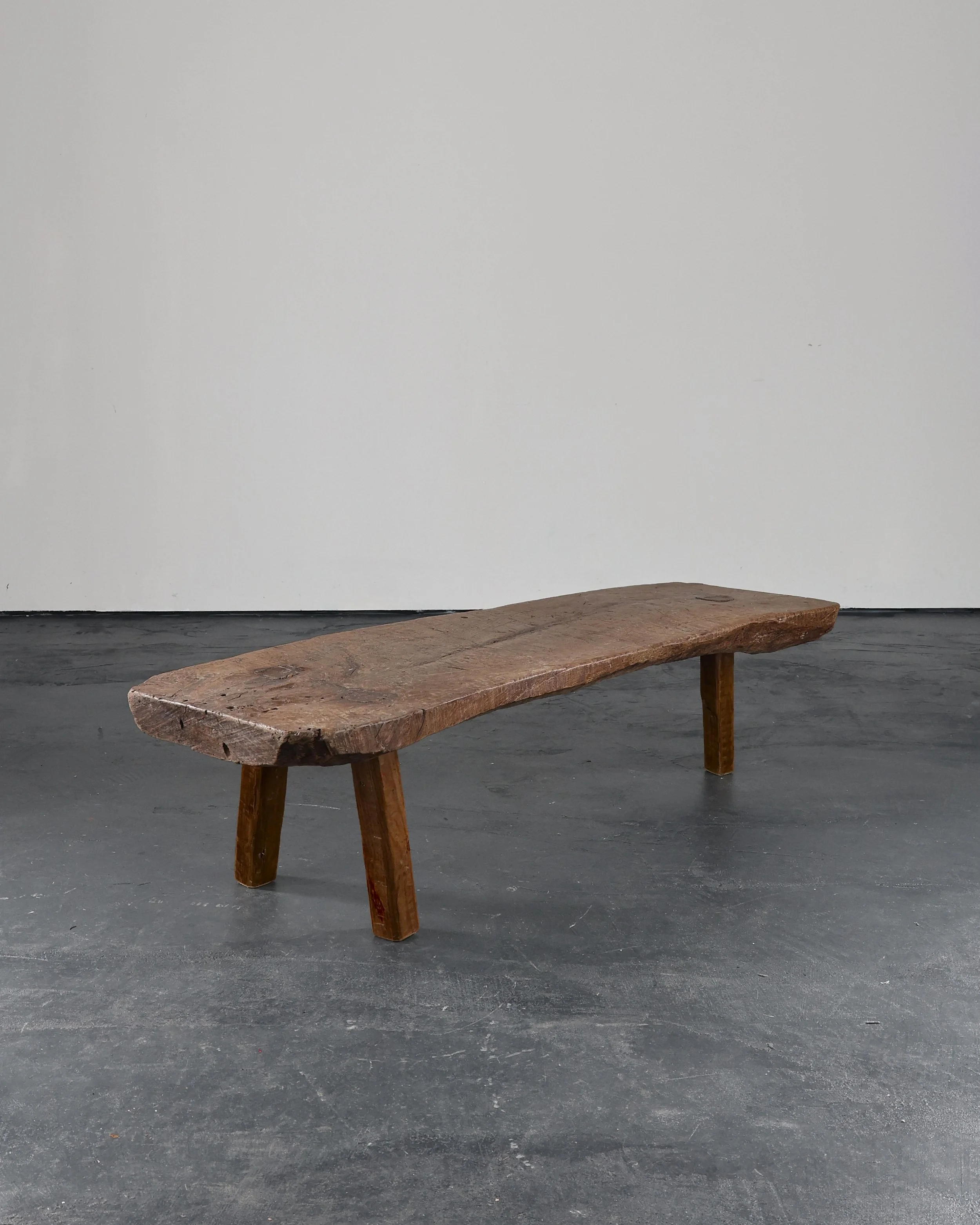 Primitive 19th C. Catalan Elm Coffee/Low Table