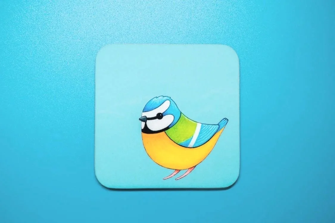blue tit coaster