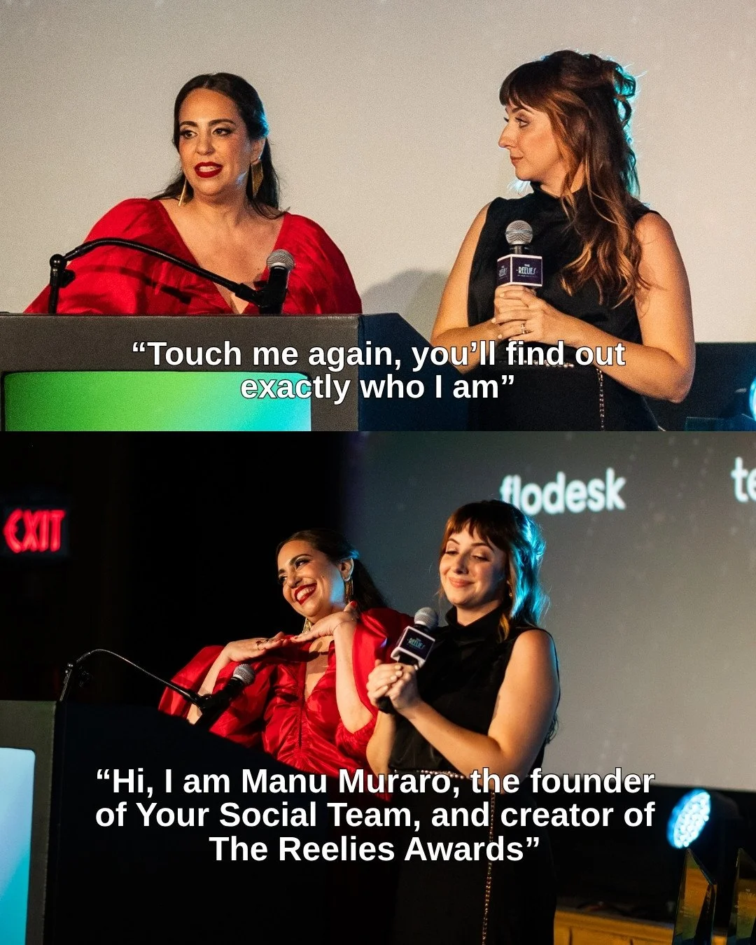 Still not over how funny last year's show was. 🤩 Swipe for some of the most iconic, unhinged moments from The Reelies stage. 👉⁠
⁠
Don't watch again from home this year, join us in Atlanta on September 13th! 🎟️⁠
⁠
Comment "REDCARPET" for 