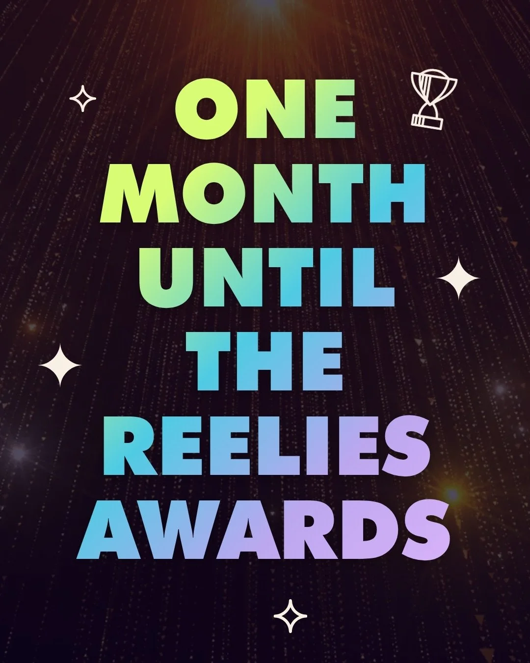 ONE MONTH. 🏆 Comment "RED CARPET" for tickets. 🎟️🔥⁠
⁠
One month until the red carpet.⁠
⁠
One month until your name is on a name tag next to people you've only ever DM'd.⁠
⁠
One month until someone hands out a trophy for a Reel filmed on 