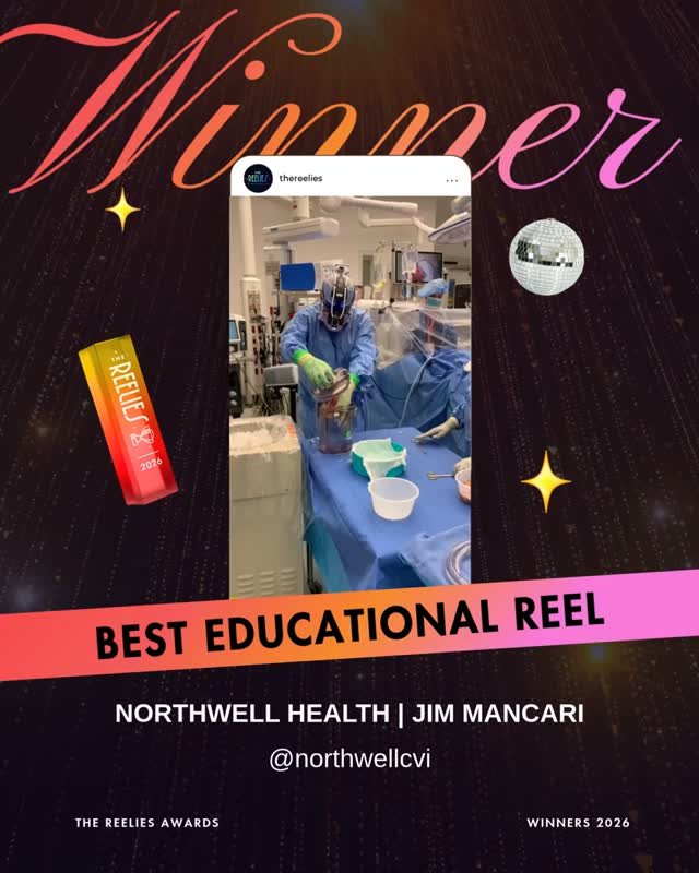 🏆 AND THE WINNER IS... @northwellcvi⁠
⁠
Congrats on winning the Best Educational Reel!!⁠ 👏