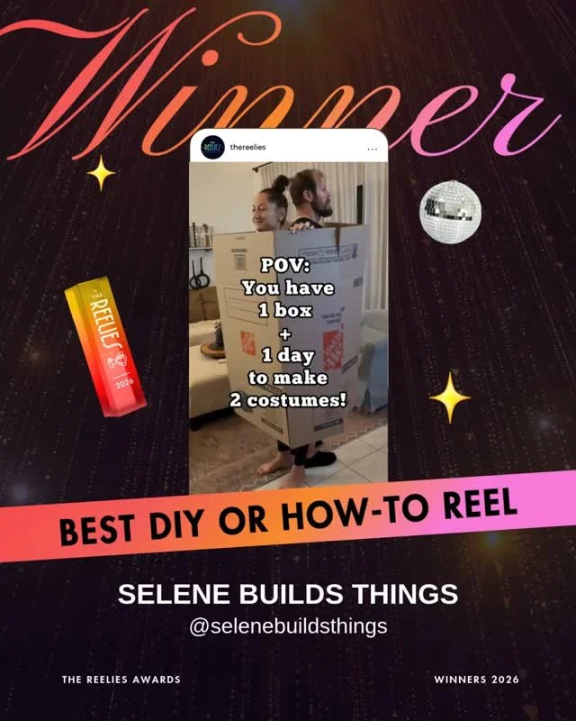 🏆 AND THE WINNER IS... @selenebuildsthings⁠
⁠
Congrats on winning the Best DIY or How-To Reel!!⁠ 👏